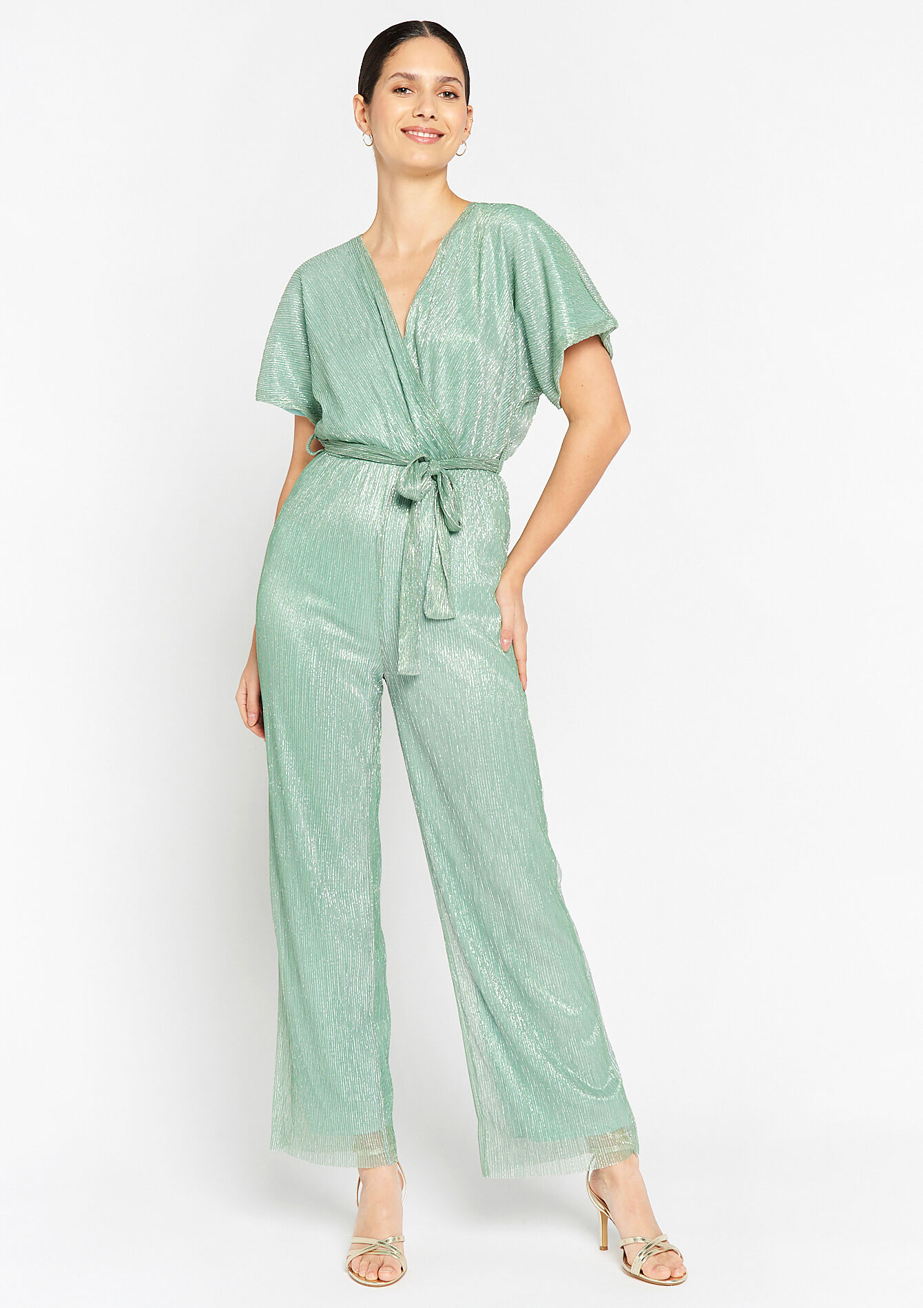 Jumpsuit with pleats, Jumpsuit with pleats - MINT GREEN - 06004373_1723