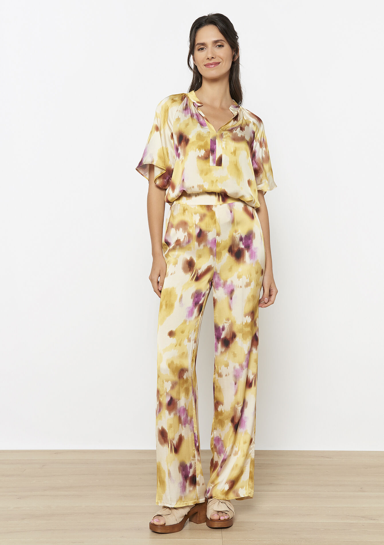 Wide viscose trousers, Wide viscose trousers, , back