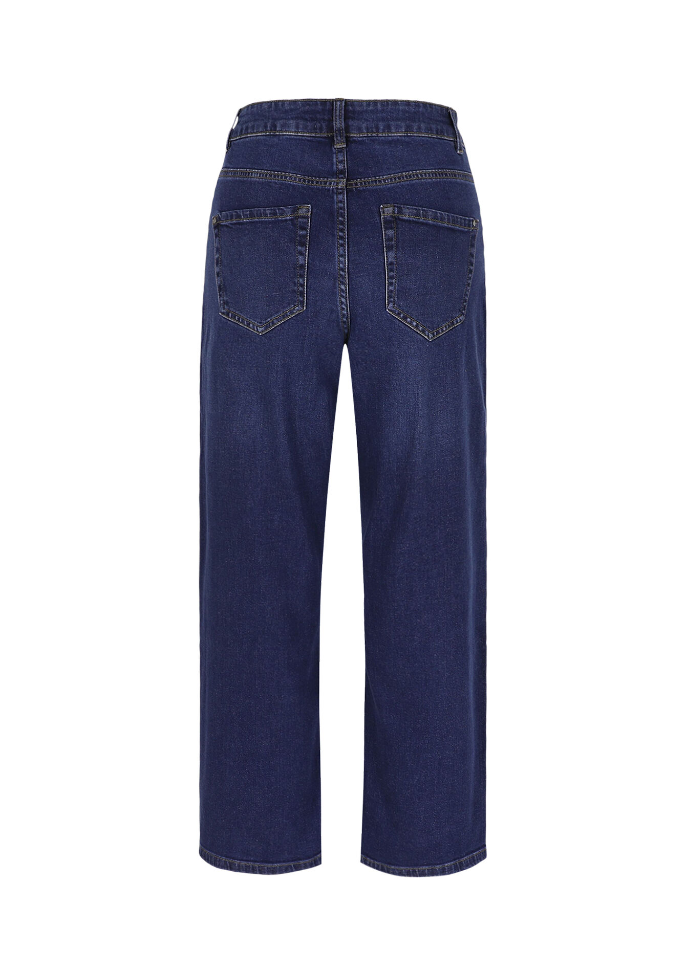 High waist wide leg jeans, High waist wide leg jeans - DARK BLUE - 22000590_0501