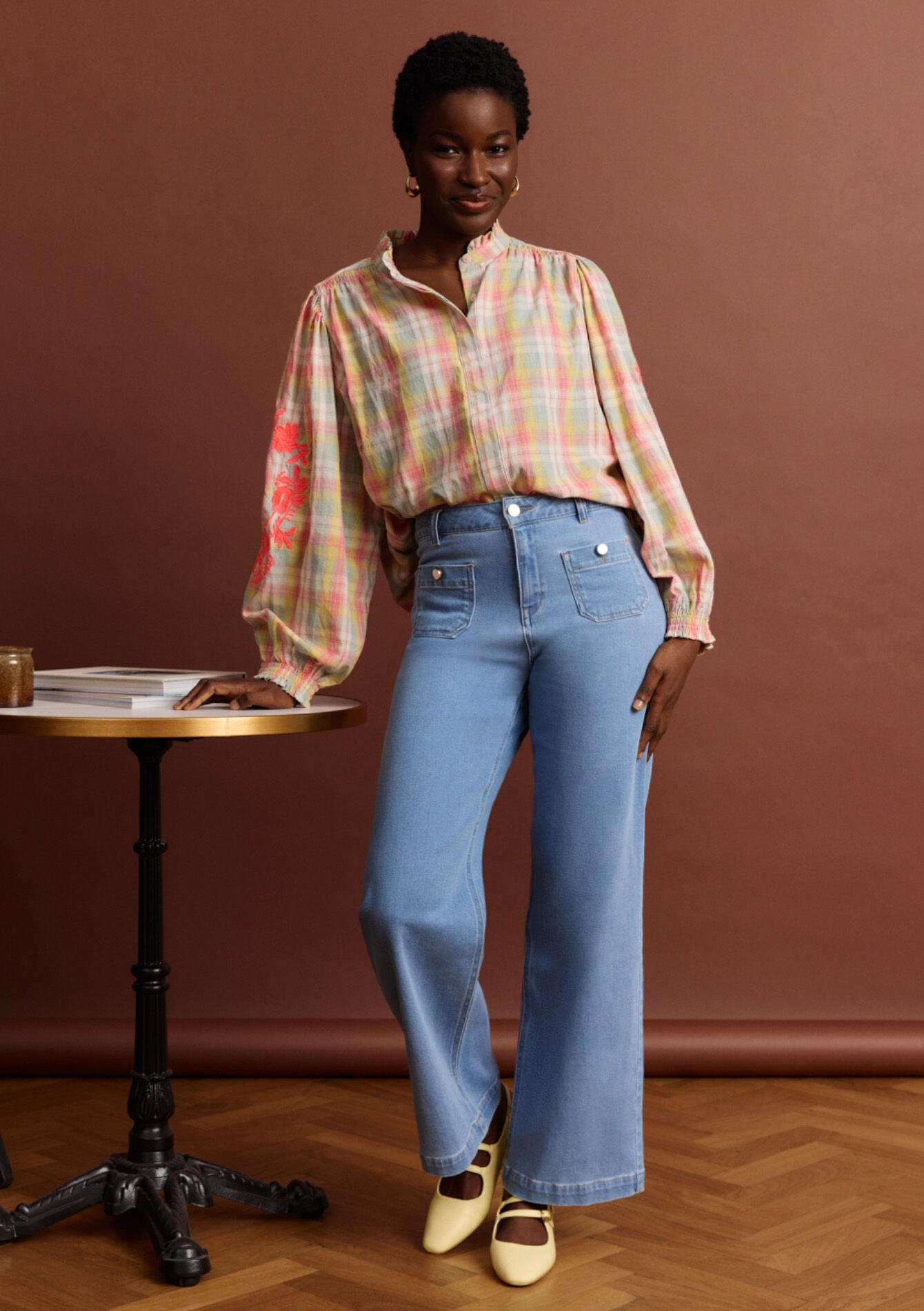 Jean large raccourci, , hi-res