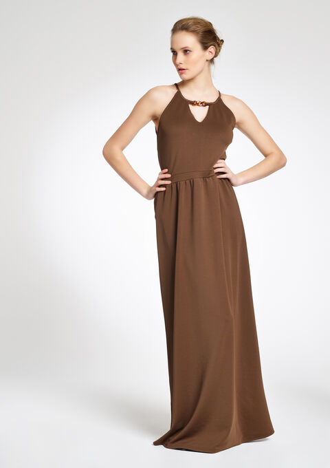 Effen Mouwloze Maxi Jurk Lolaliza