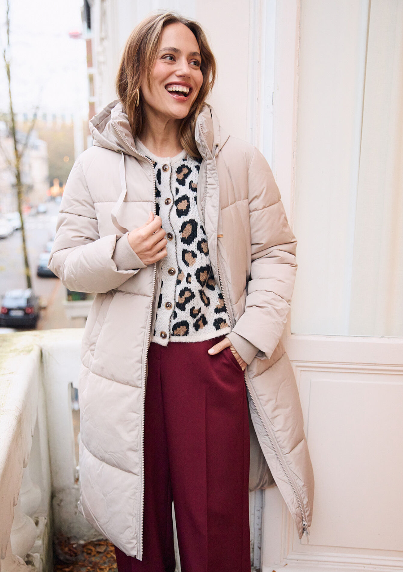 Manteau long matelassé, Manteau long matelassé - LT BEIGE - 23000690_2527