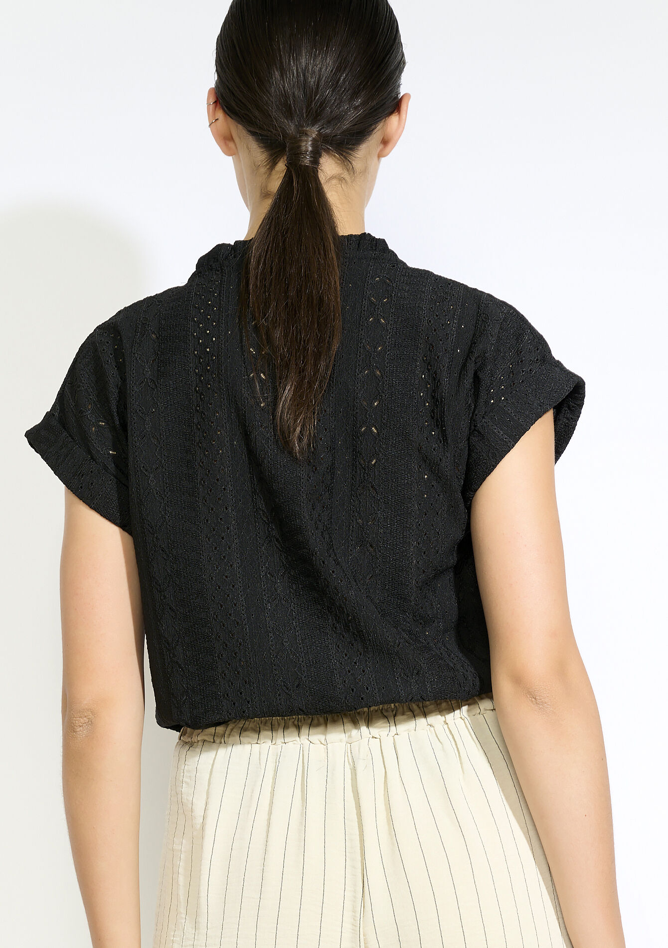 T-shirt with embroidery, T-shirt with embroidery - OFFWHITE - 02301754