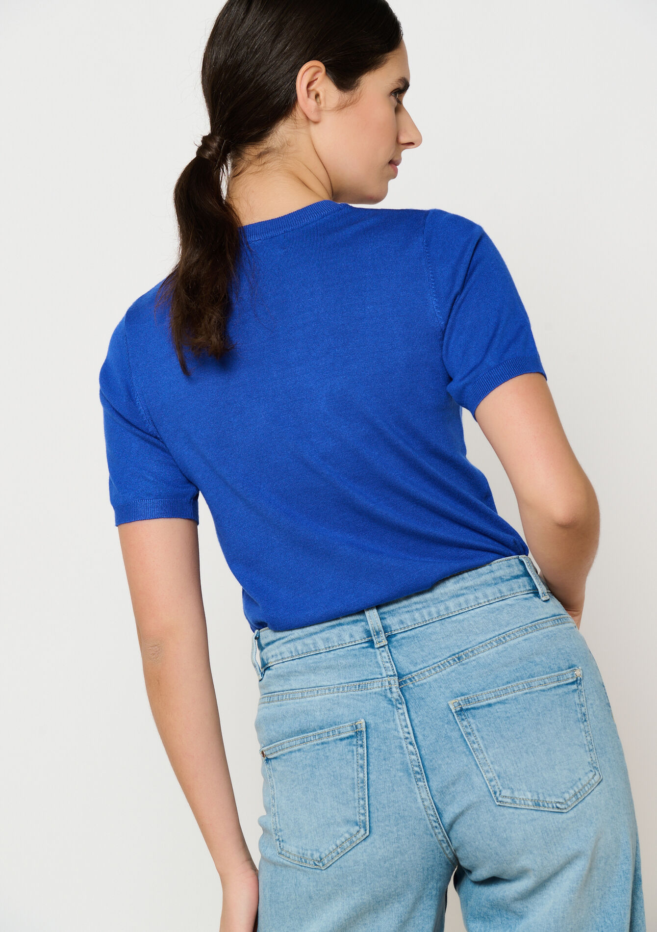 Trui met korte mouwen, Trui met korte mouwen - ELECTRIC BLUE - 04006653_1619