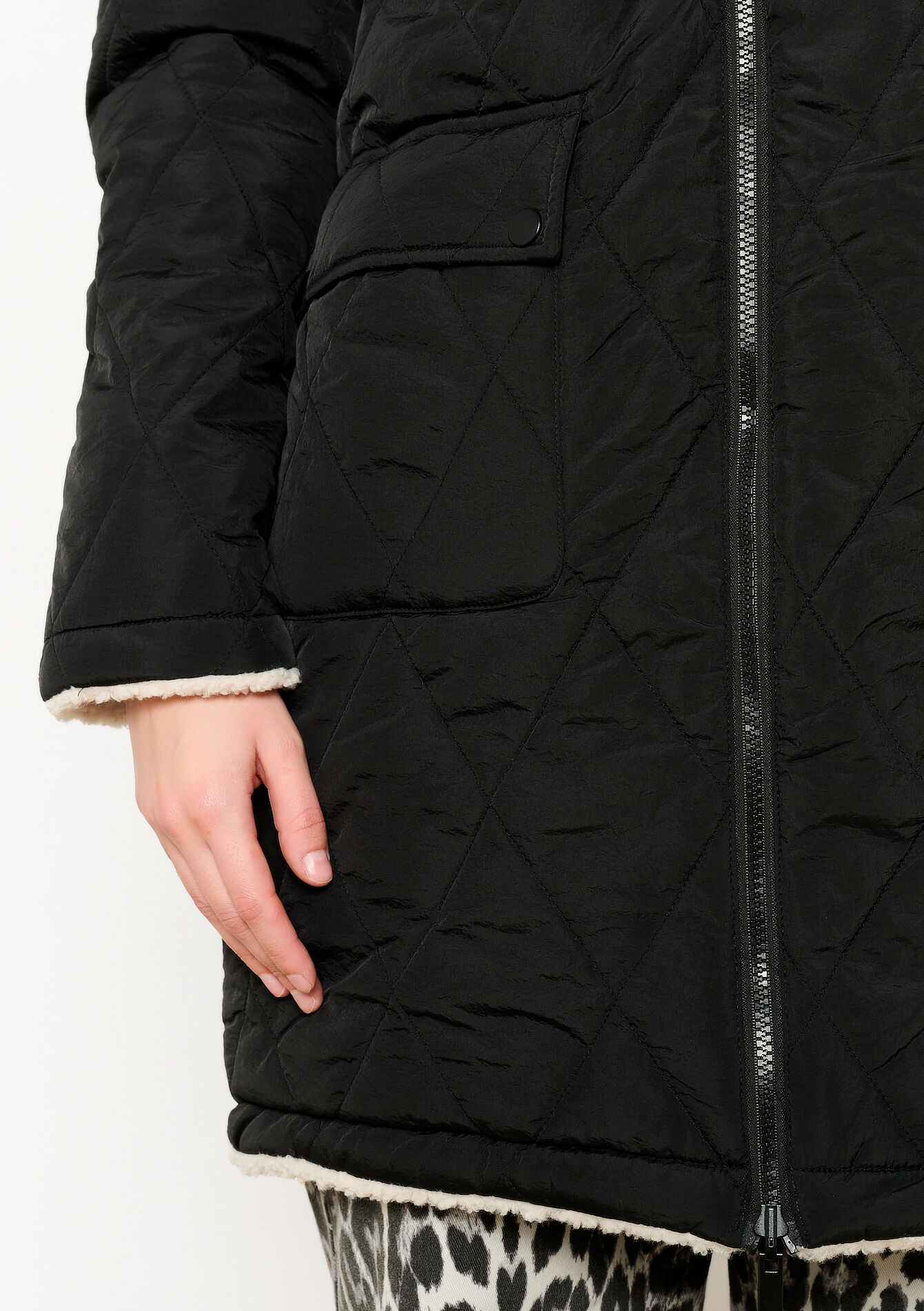 Omkeerbare gewatteerde jas, Omkeerbare gewatteerde jas - BLACK - 23000695_1119