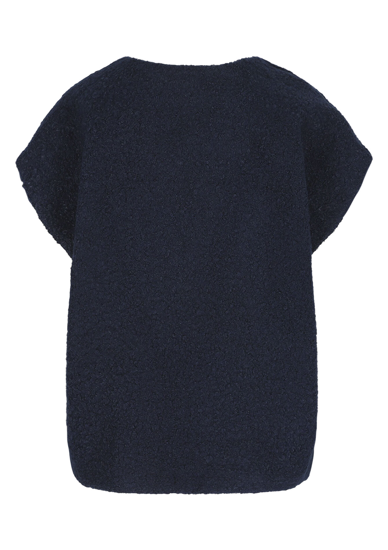 Mouwloos vest met structuur - NAVY BASIC - 09001525_2723