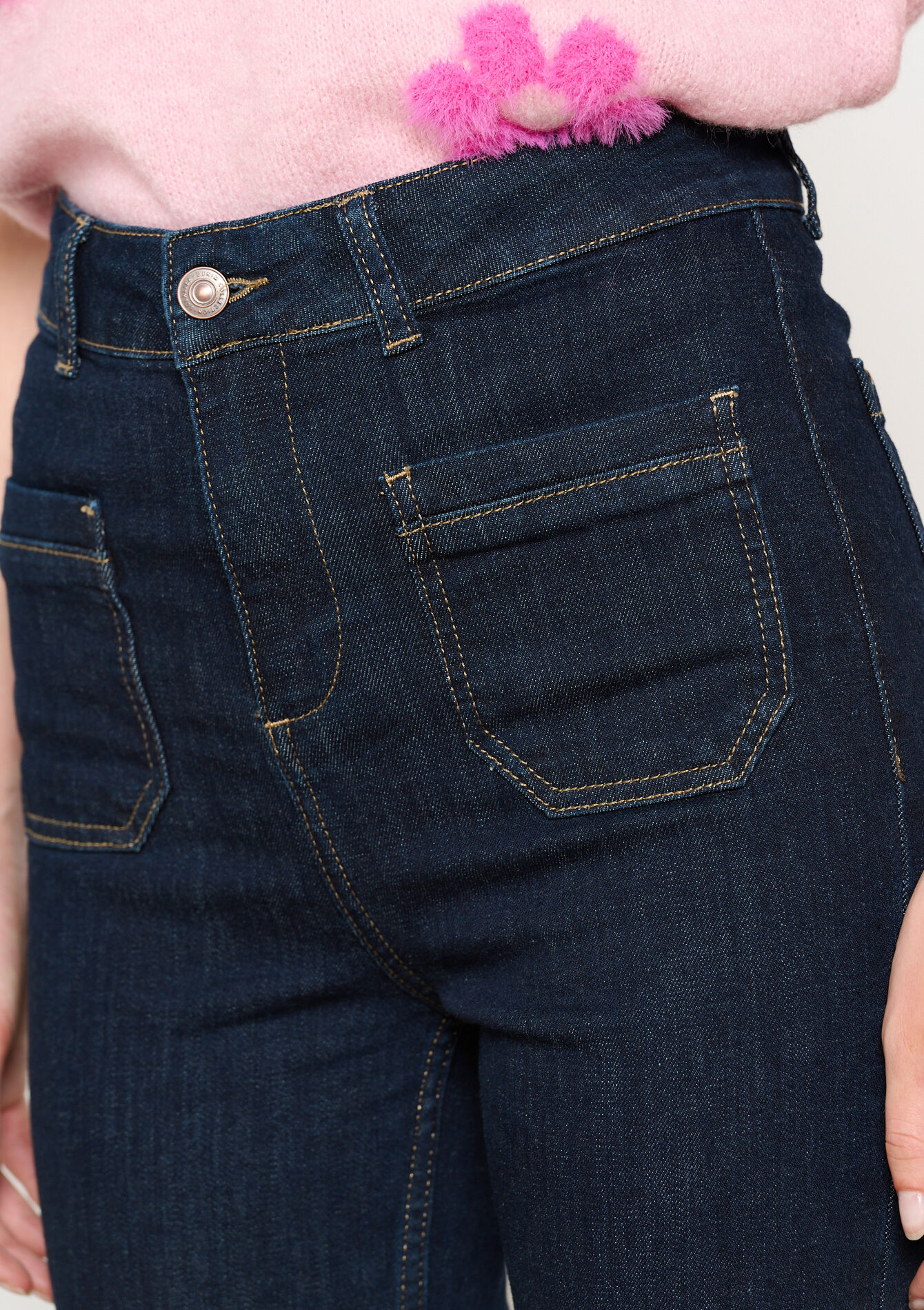 Jean bootcut taille haute, Jean bootcut taille haute - DARK BLUE - 22000553_0501