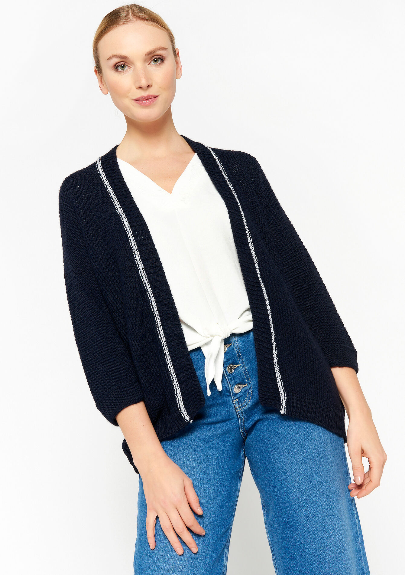 Open cardigan, Open cardigan - NAVY BASIC - 04101029_2723