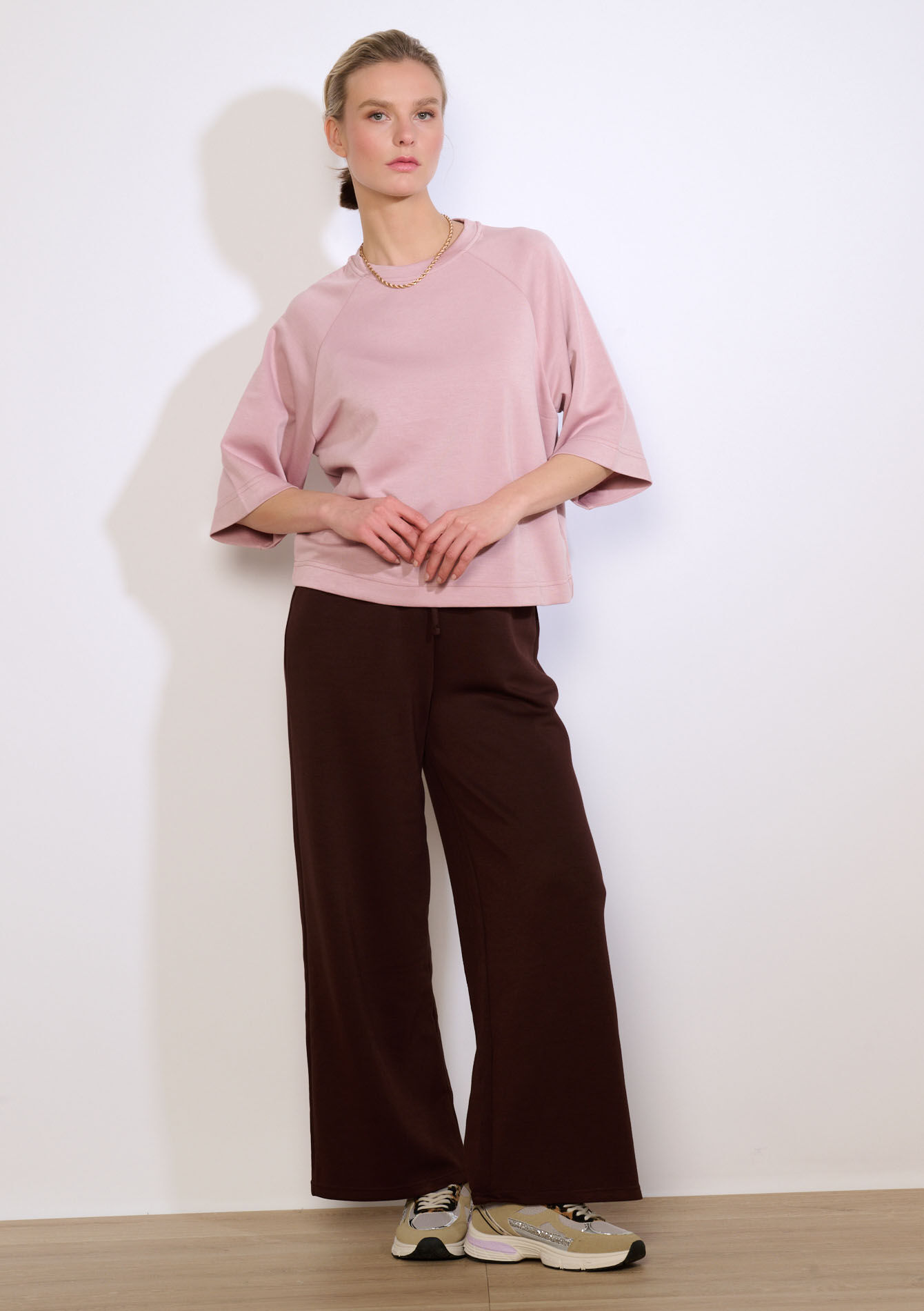 Sweat ample manches 3/4 - NUDE PINK - 15100411_1301