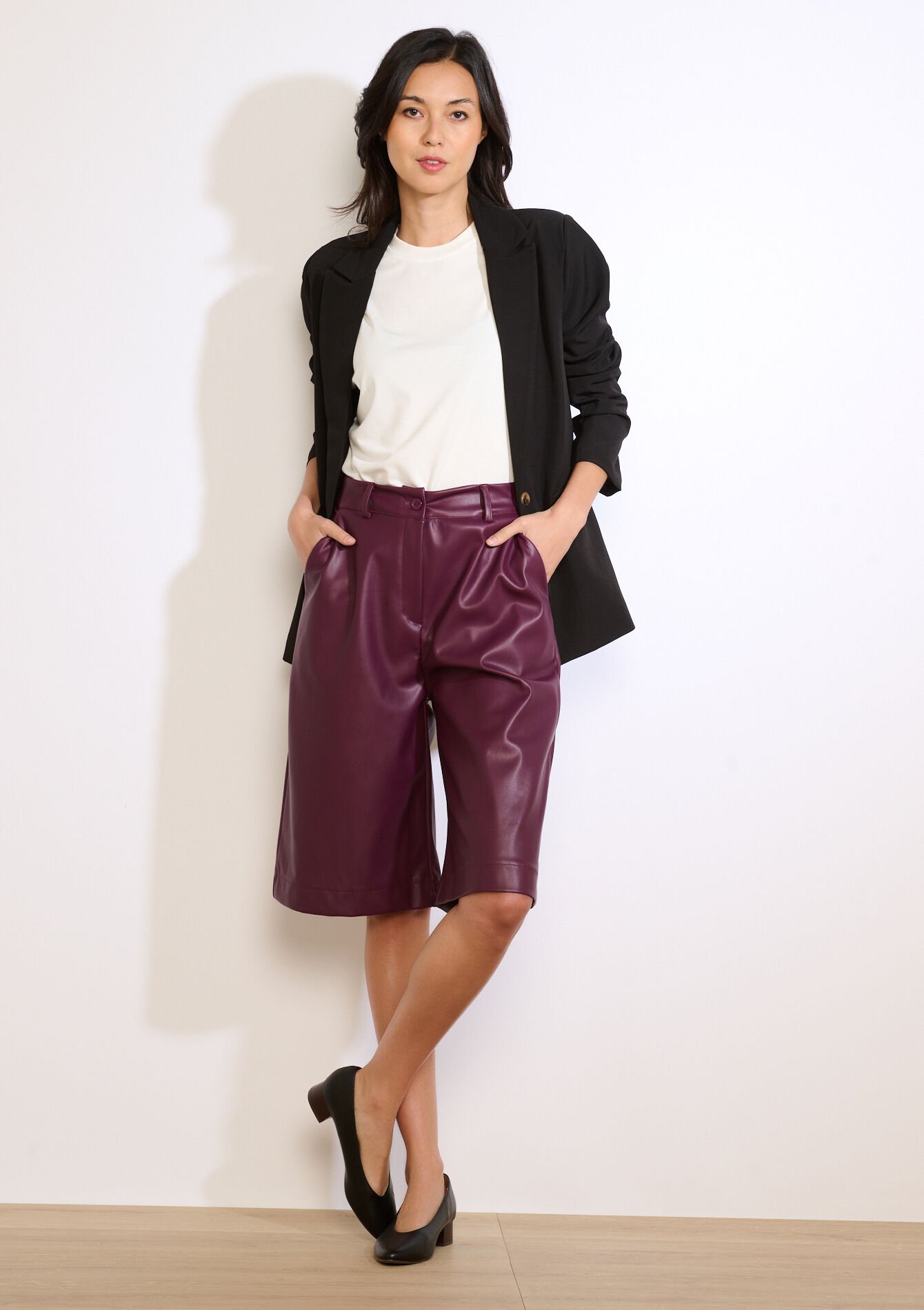 Bermuda van imitatieleer, Bermuda van imitatieleer - BORDEAUX WINE - 06100772_5514