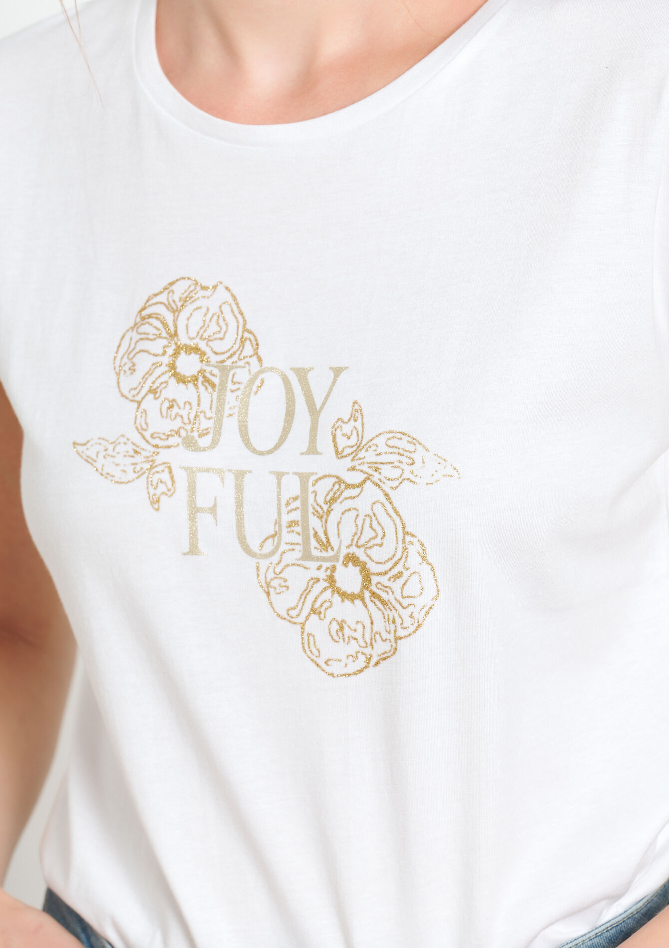 T-shirt met opschrift, T-shirt met opschrift - OPTICAL WHITE - 02301605_1019