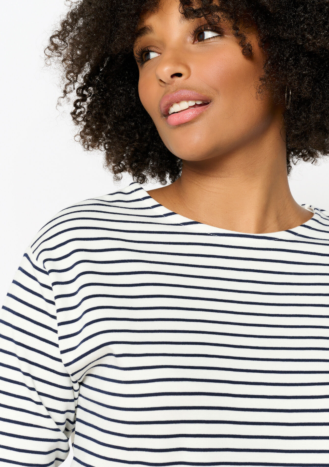 Basic gestreepte T-shirt, Basic gestreepte T-shirt - OFFWHITE - 02301633_1001