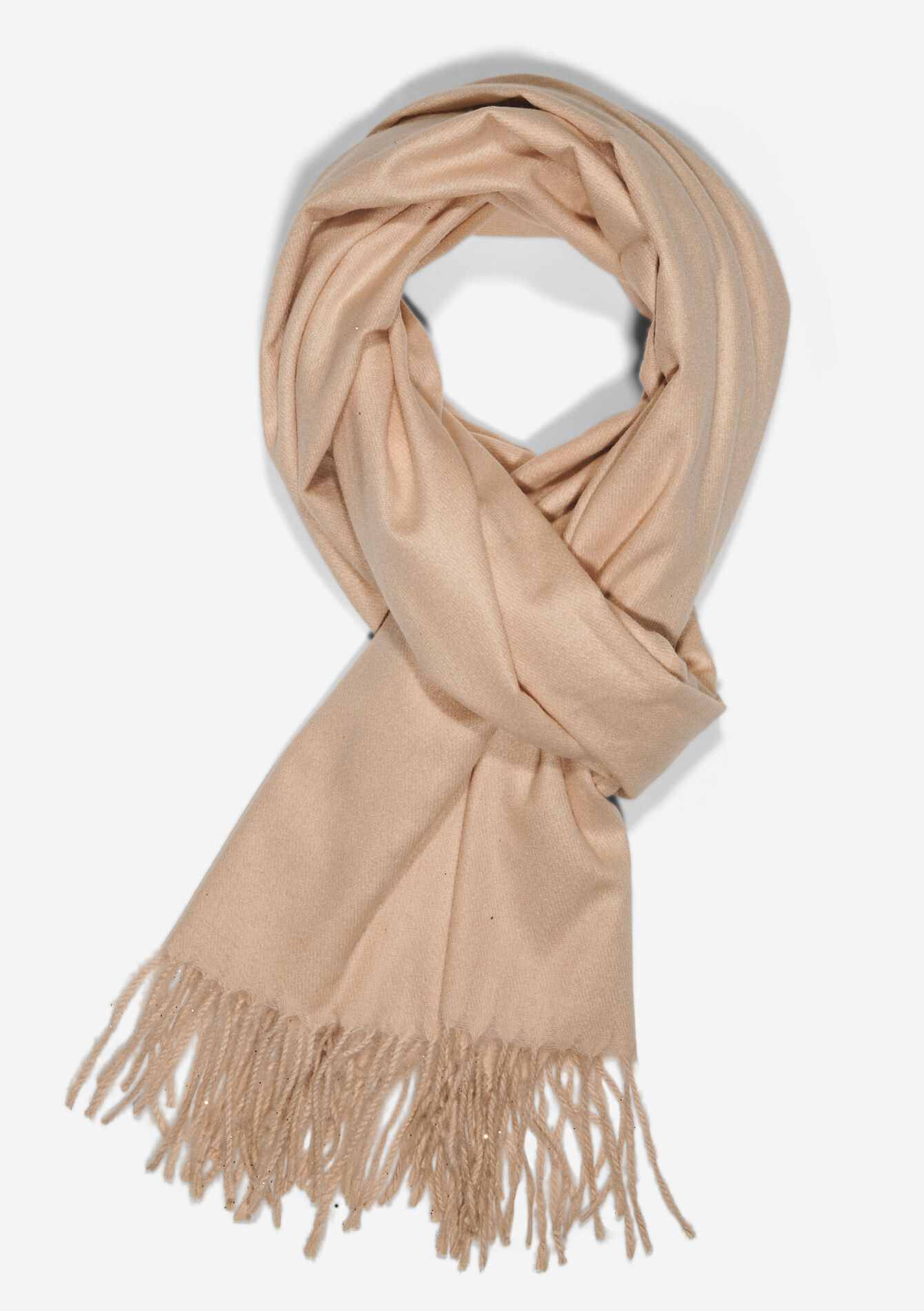 Scarf with glitter - LT BEIGE - 1106181