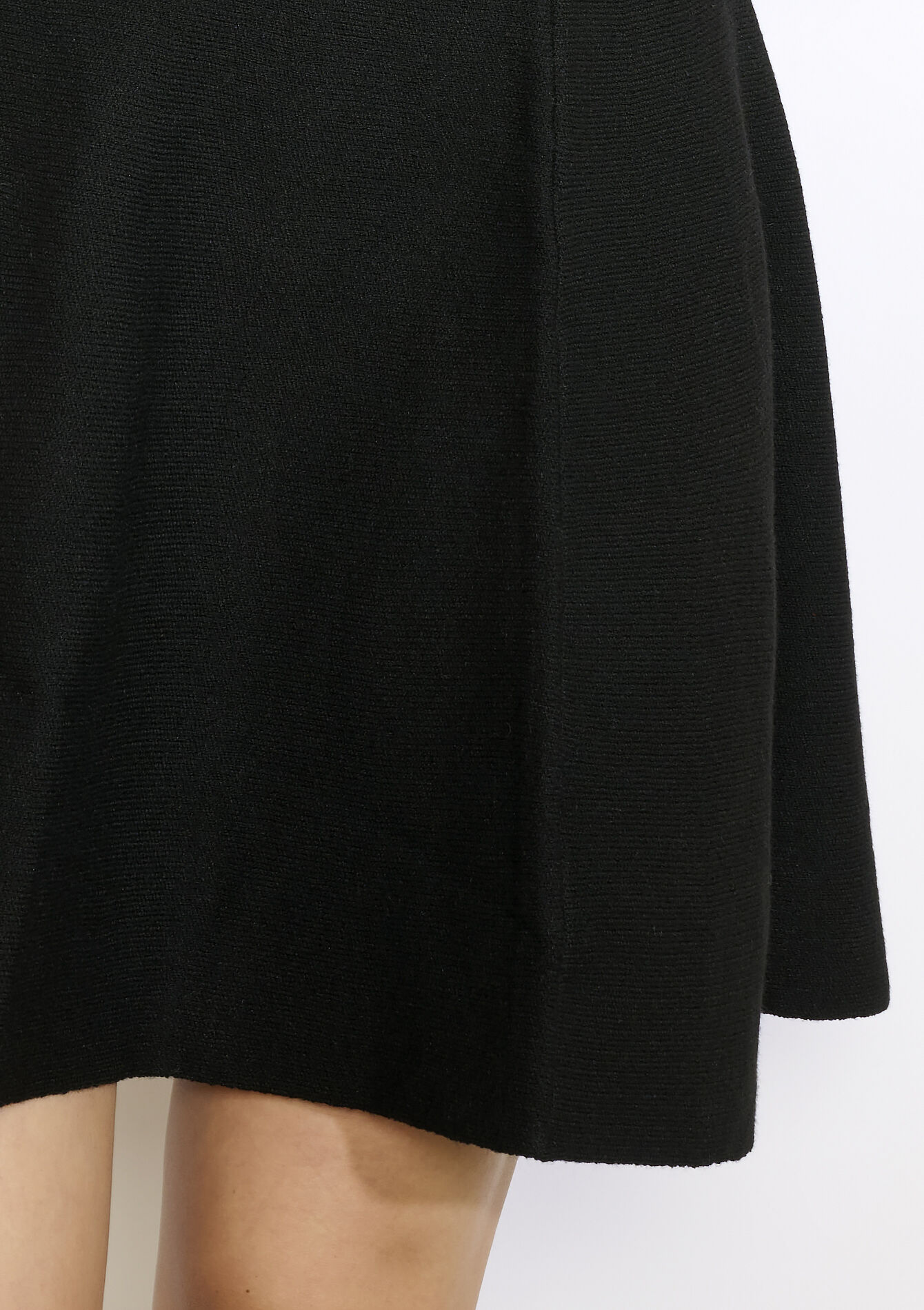 Uitlopende gebreide rok, Uitlopende gebreide rok - BLACK - 07101358_1119