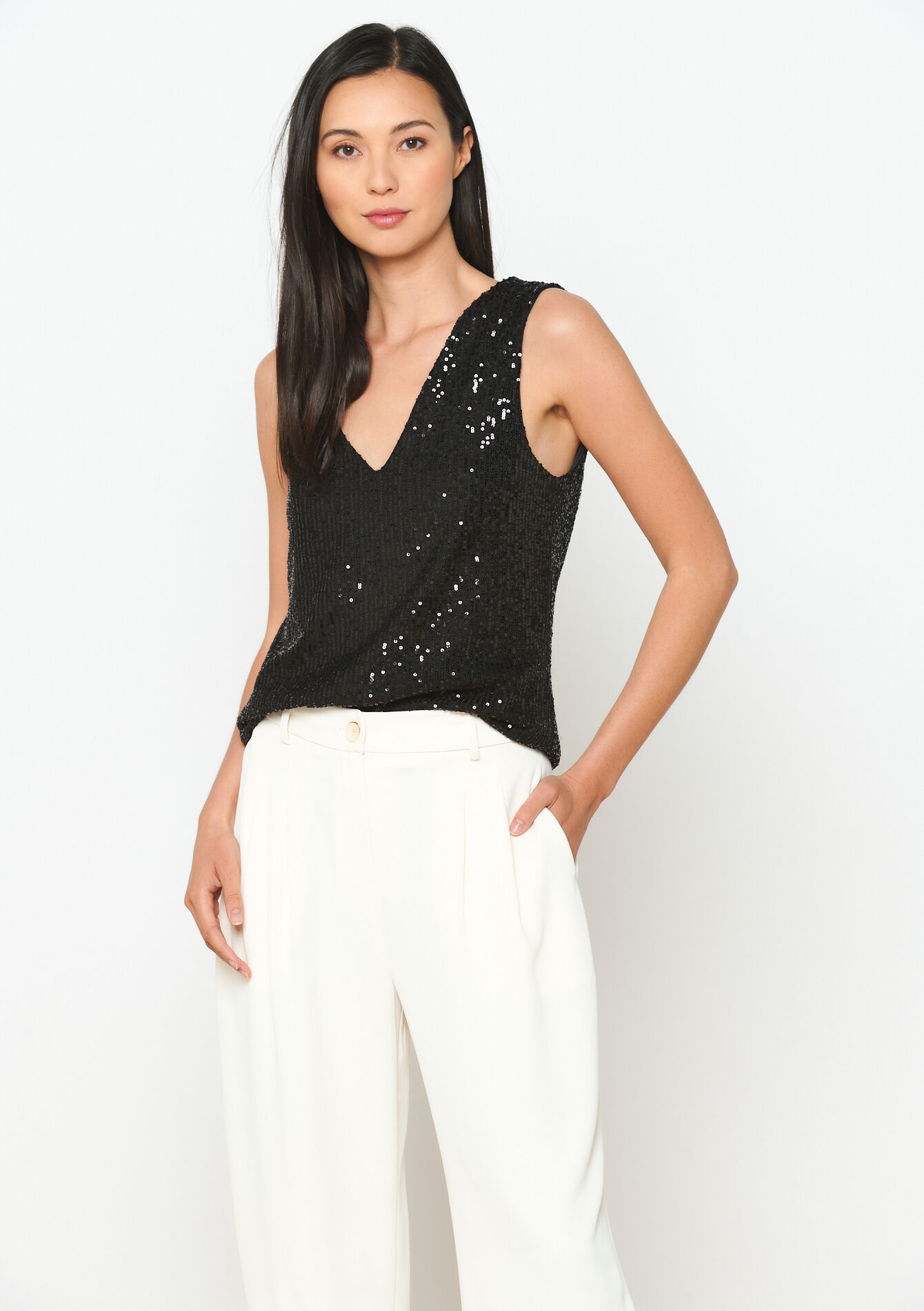 Top with sequins, Top with sequins - BLACK - 02200423_1119