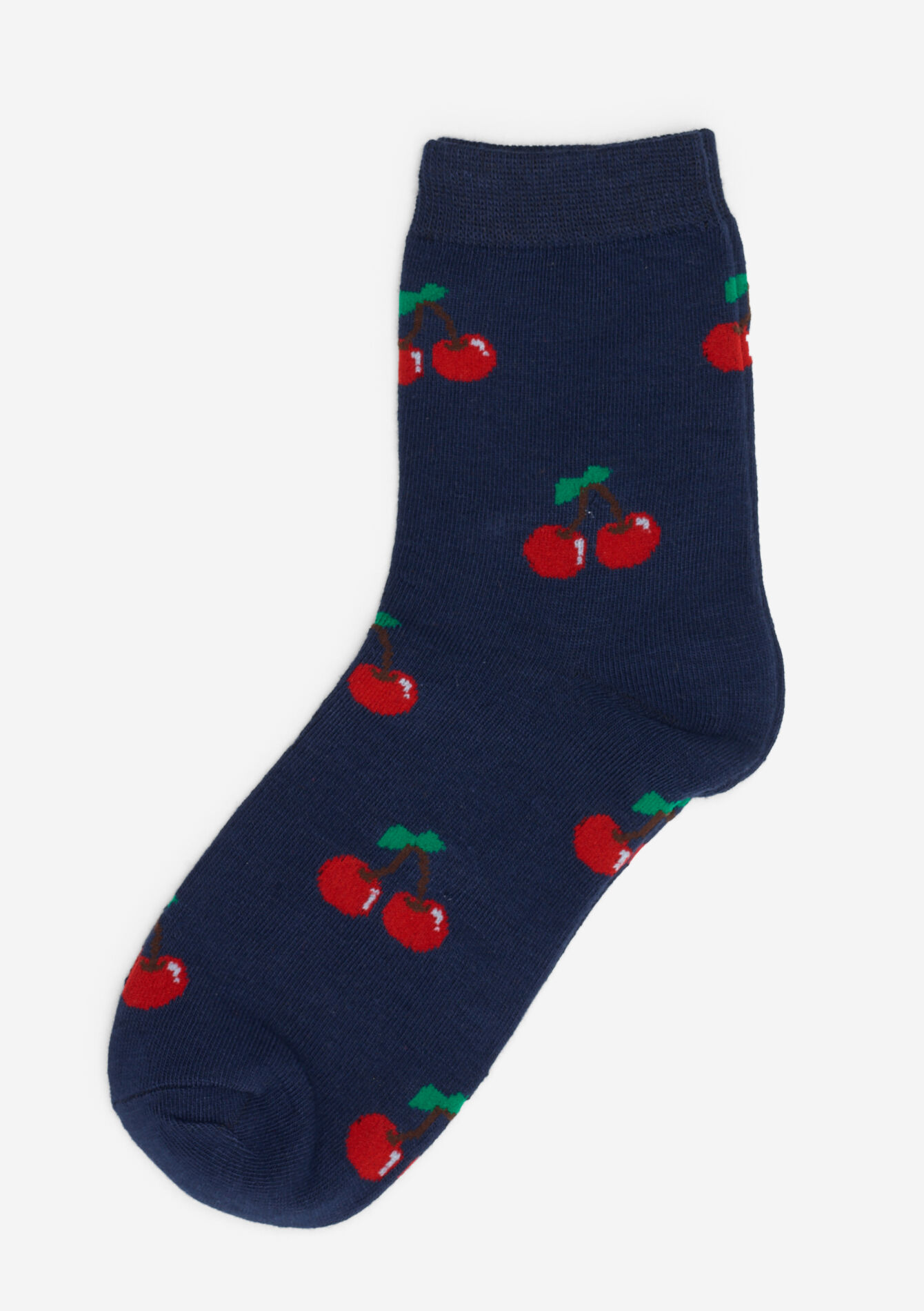 Cherry motif socks, Cherry motif socks, , hi-res