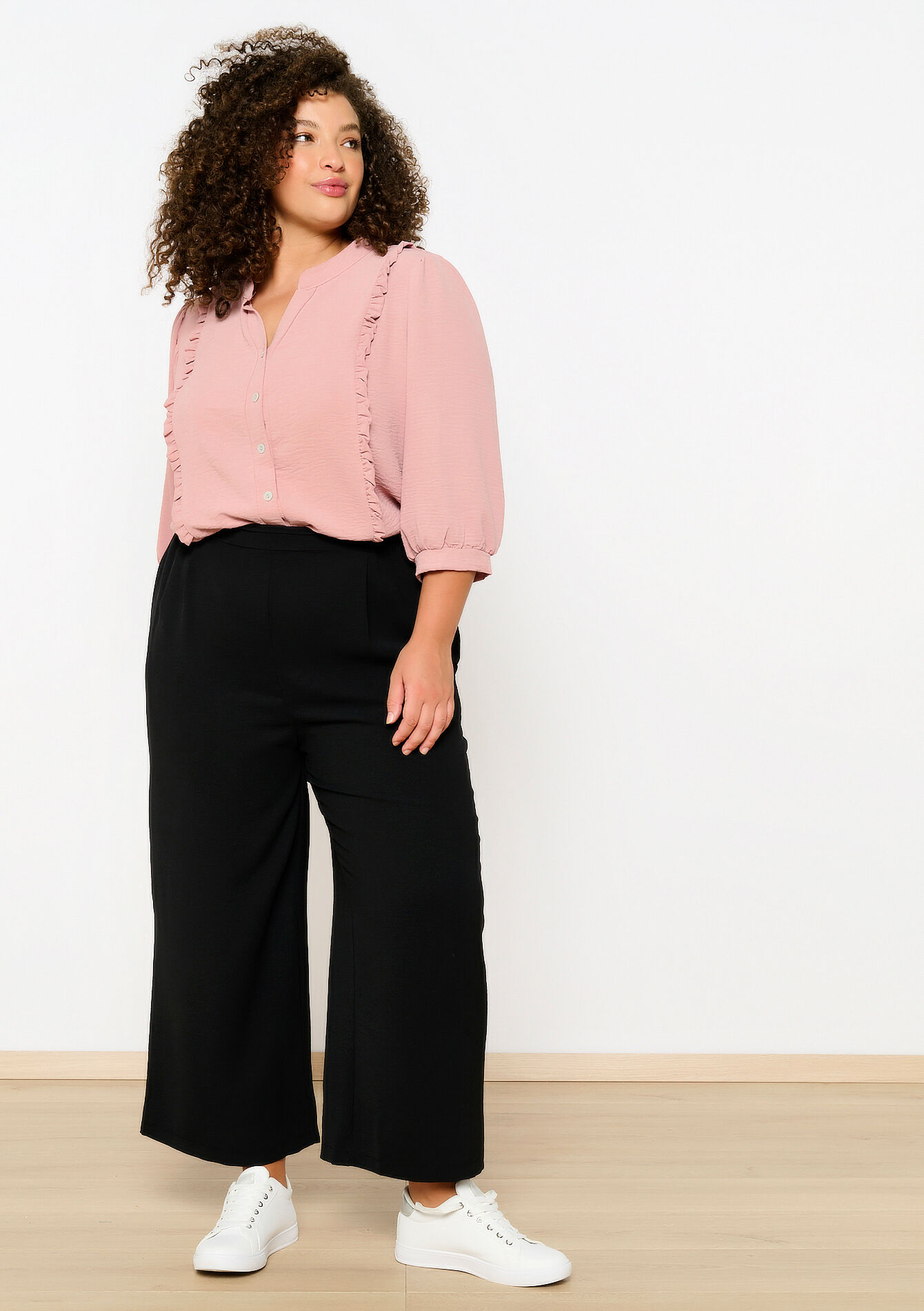 Blouse met ruches, Blouse met ruches - NUDE PINK - 05702493_1301