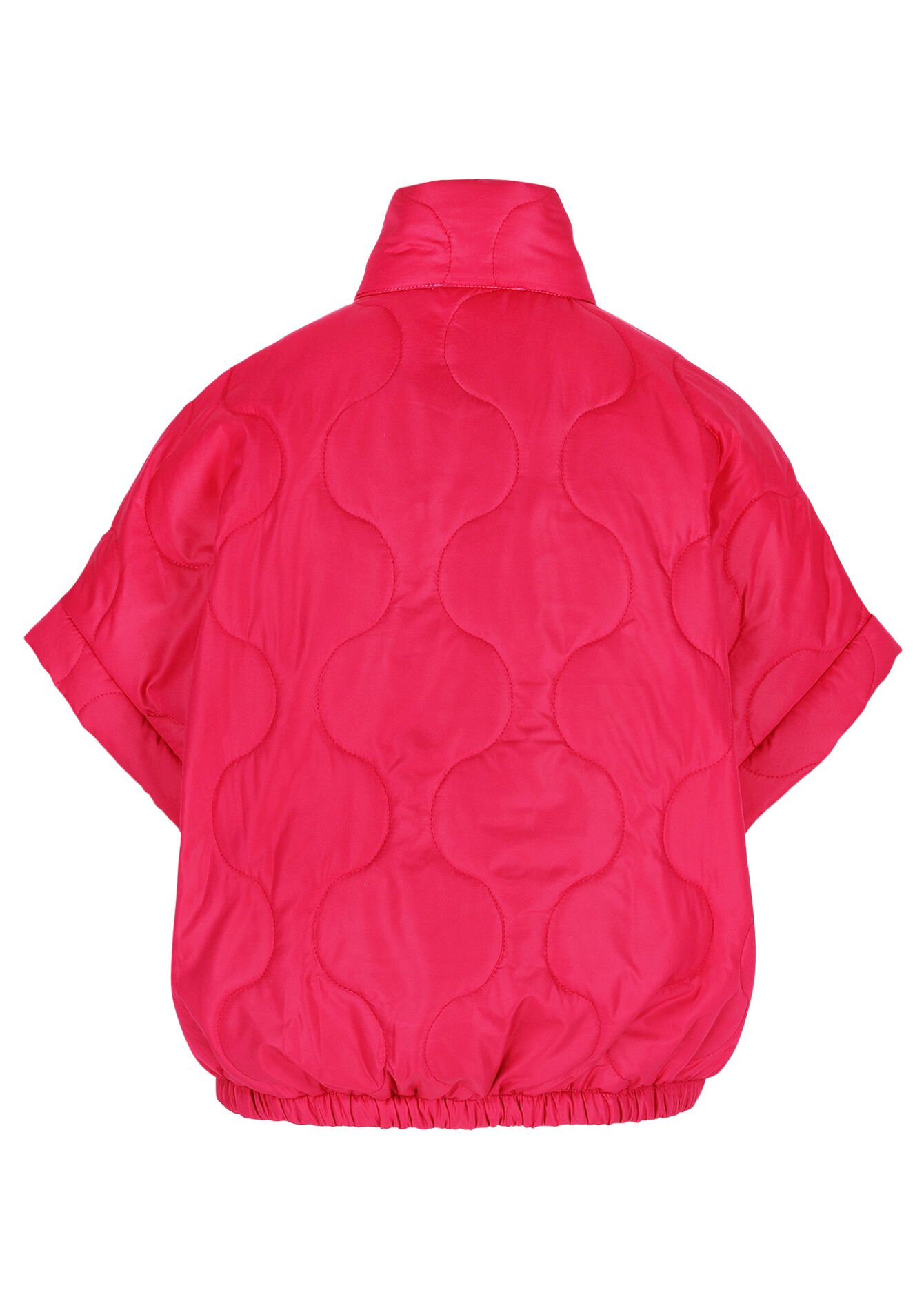 Mouwloze gewatteerde jas, Mouwloze gewatteerde jas - FUCHSIA - 09001491_5626
