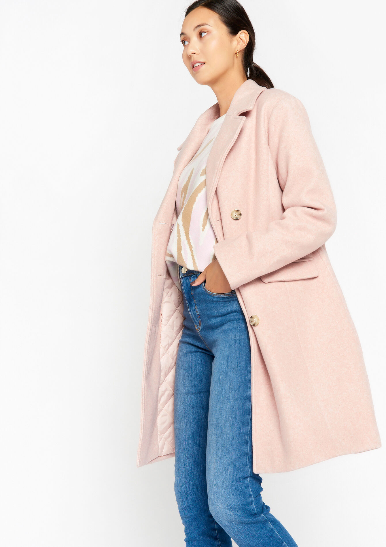 Manteau classique, Manteau classique - NUDE PINK - 23000599_1301