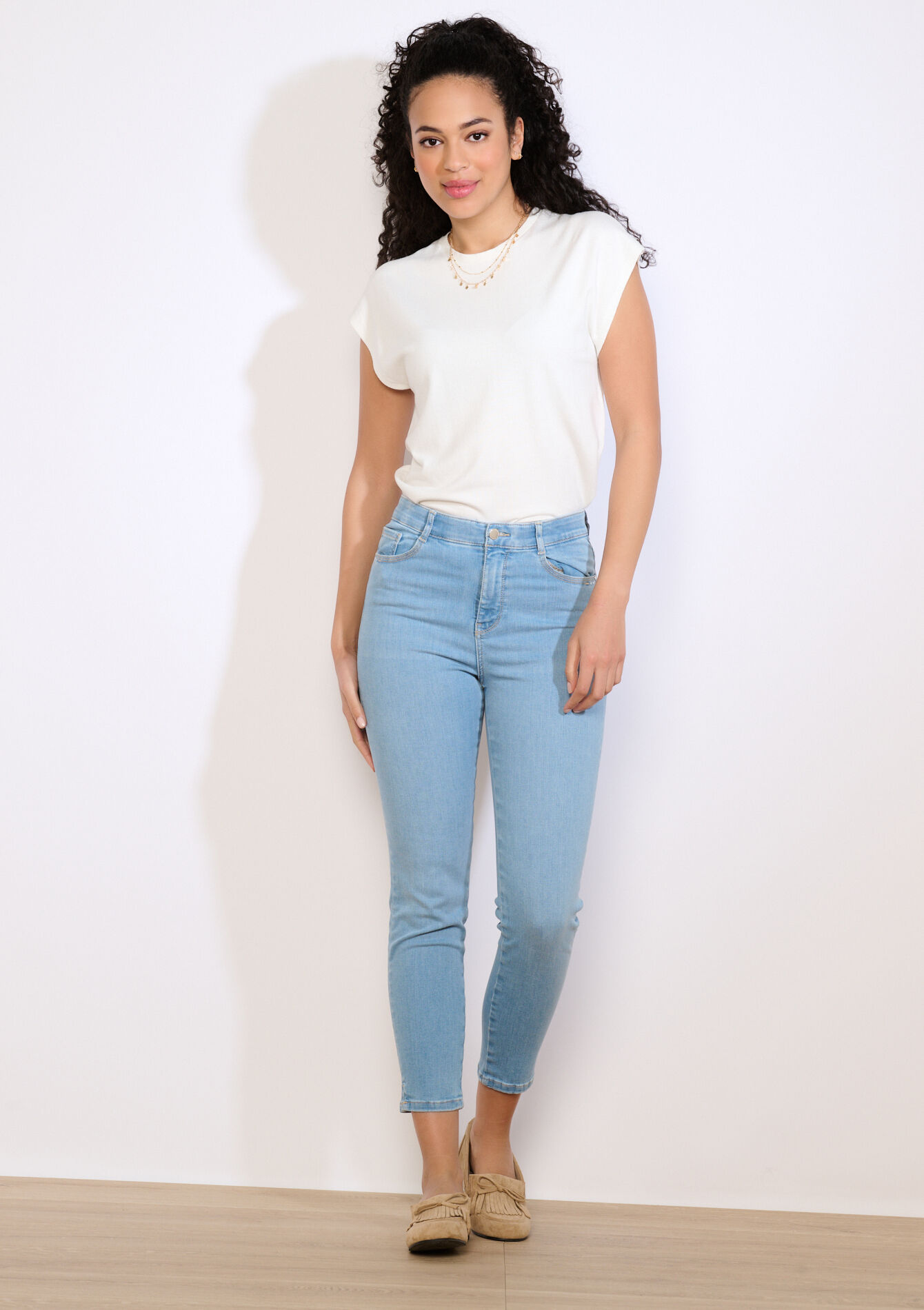 Jean slim multitaille - BLUE BLEACHED - 22000653_0502