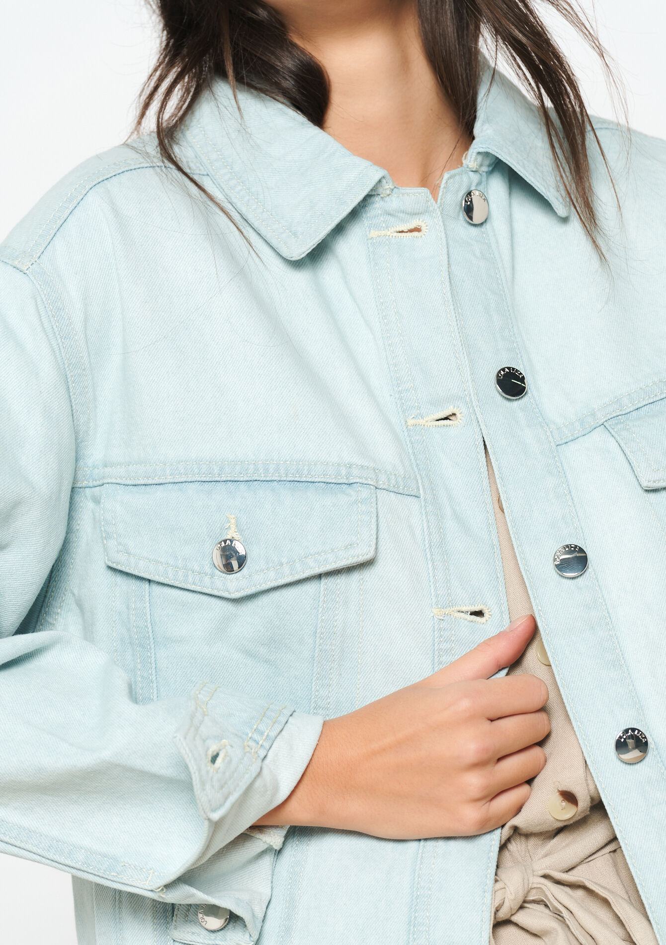 Oversized denim jas, Oversized denim jas - LIGHT BLUE - 09100869_1709