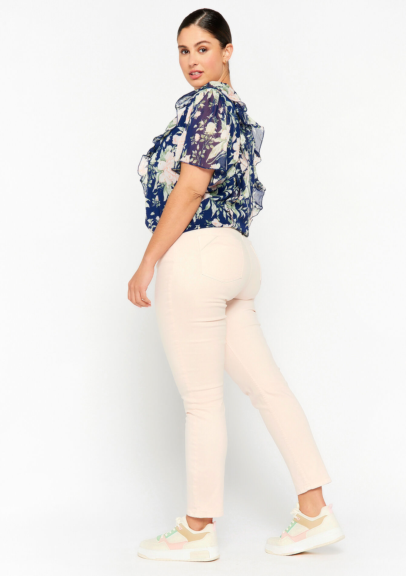 High waist broek, High waist broek - NUDE PINK - 06004293_1301