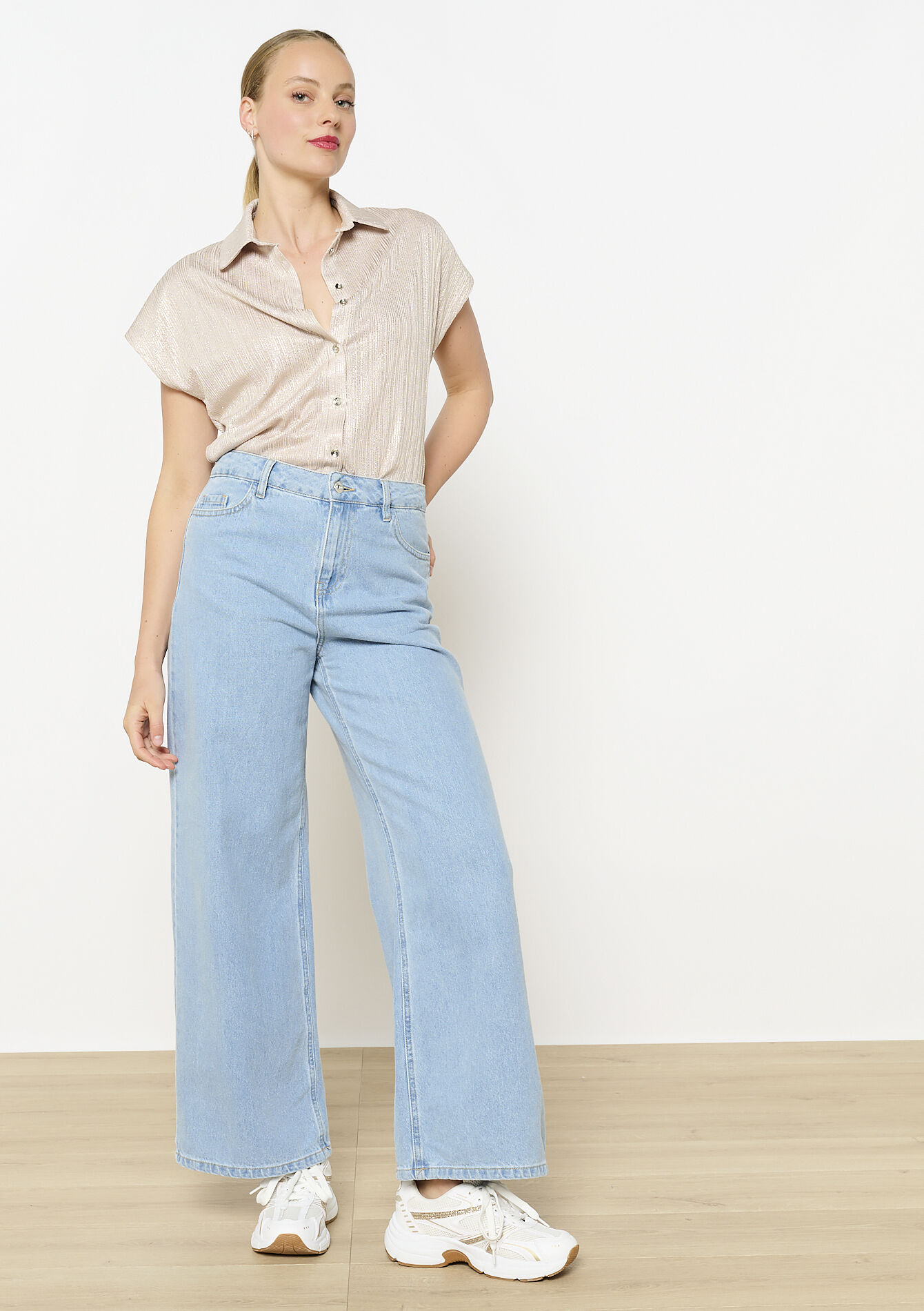 Satijnachtige blouse, Satijnachtige blouse - GOLD - 02301791_1058