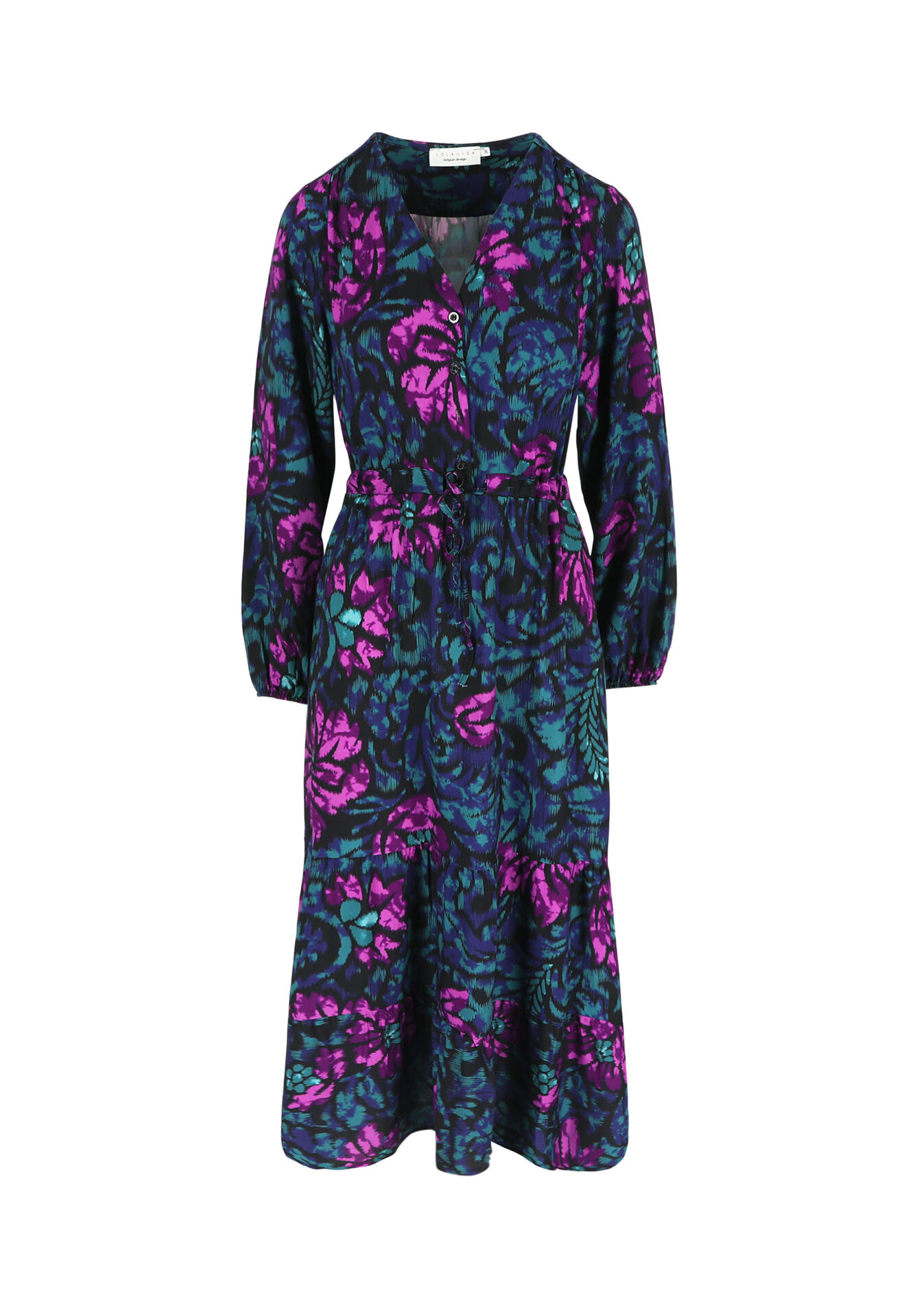 Floral maxi dress, Floral maxi dress - BLACK - 08103871