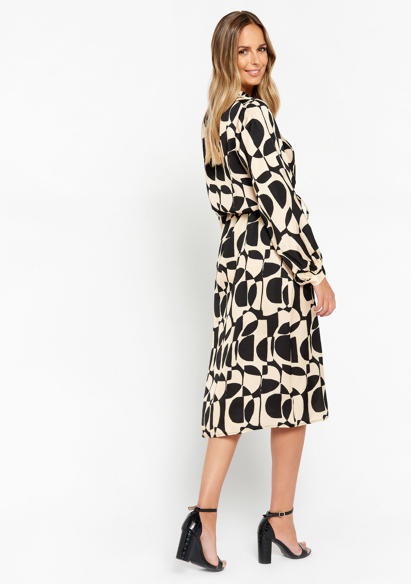 Robe caftan à imprimé - BLACK - 08103370_1119