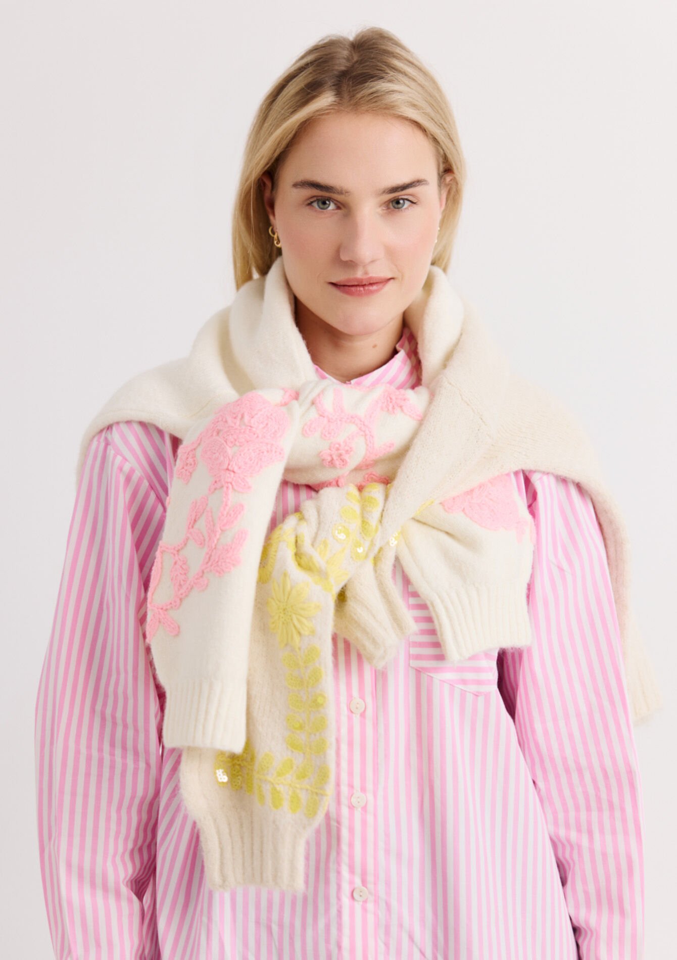 Oversized gestreept hemd - LIGHT PINK - 05702931_1303