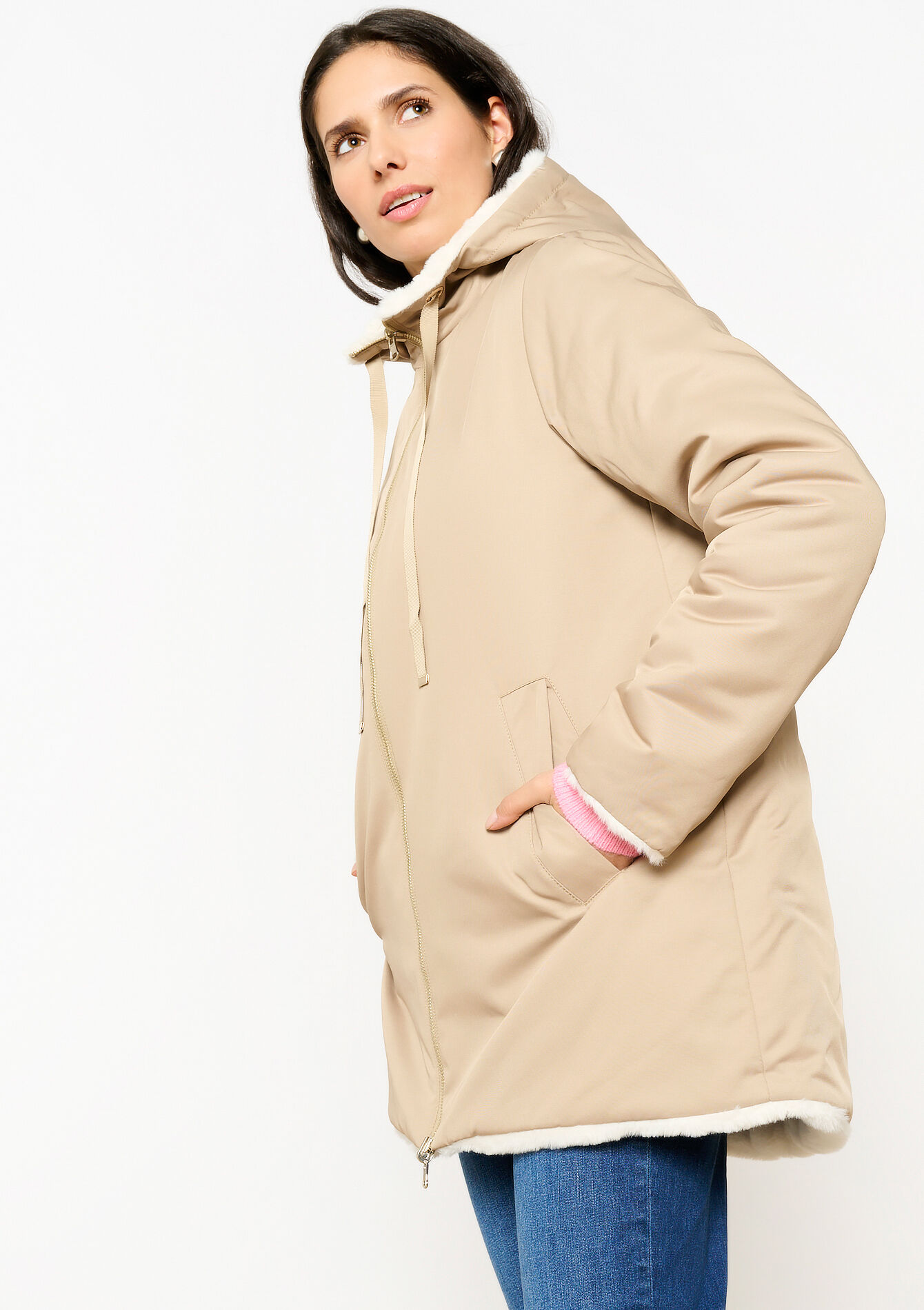Parka réversible, Parka réversible - LIGHT TAUPE - 23000700_2572