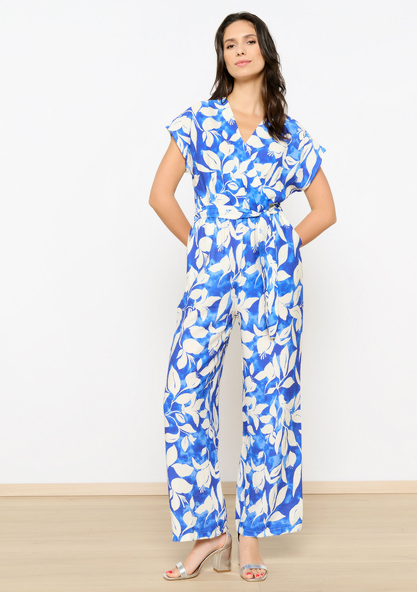Jumpsuit met bloemenprint, Jumpsuit met bloemenprint - ELECTRIC BLUE - 06004516_1619