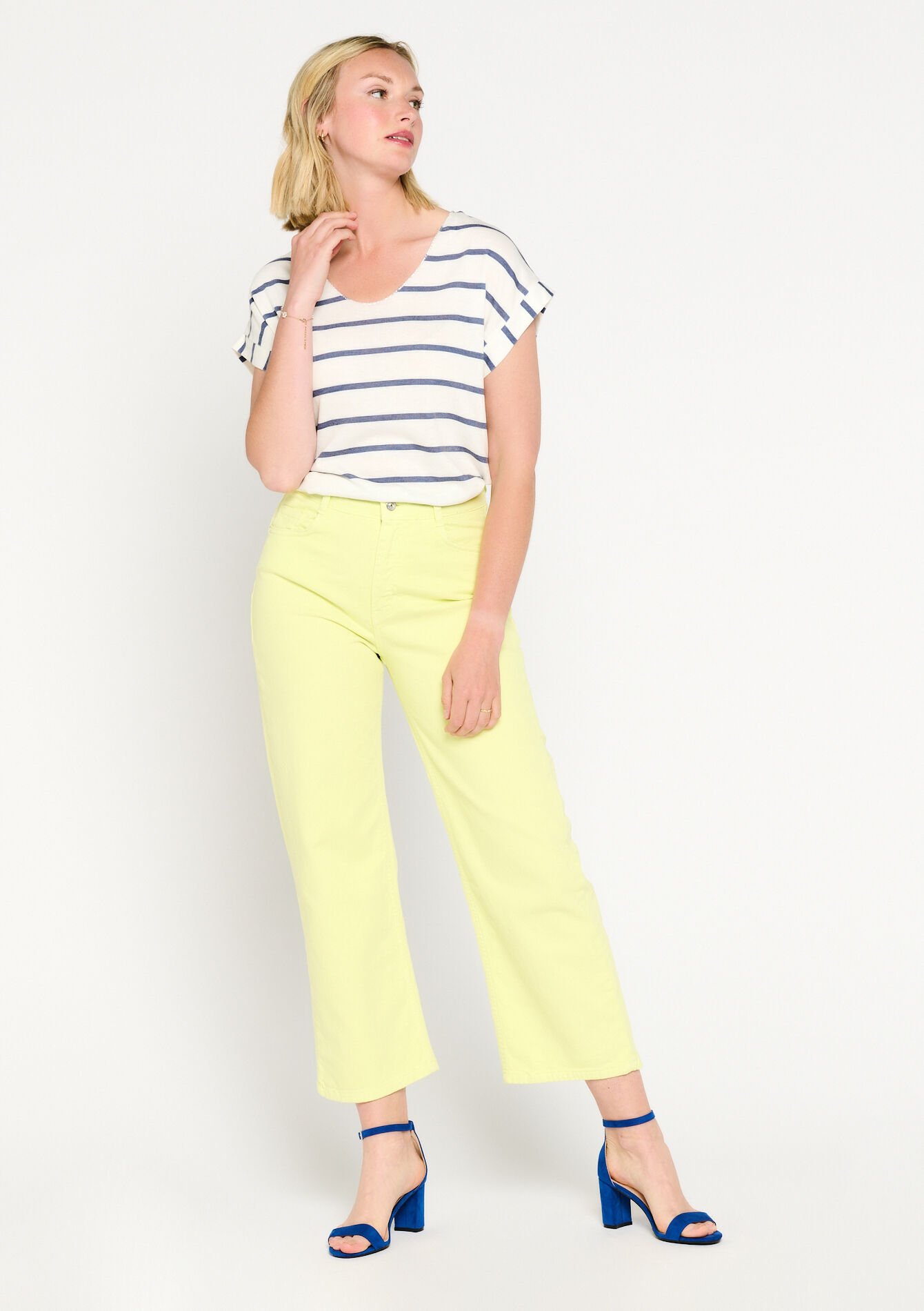 Wijde jeans, Wijde jeans - LIME - 22000465_4711