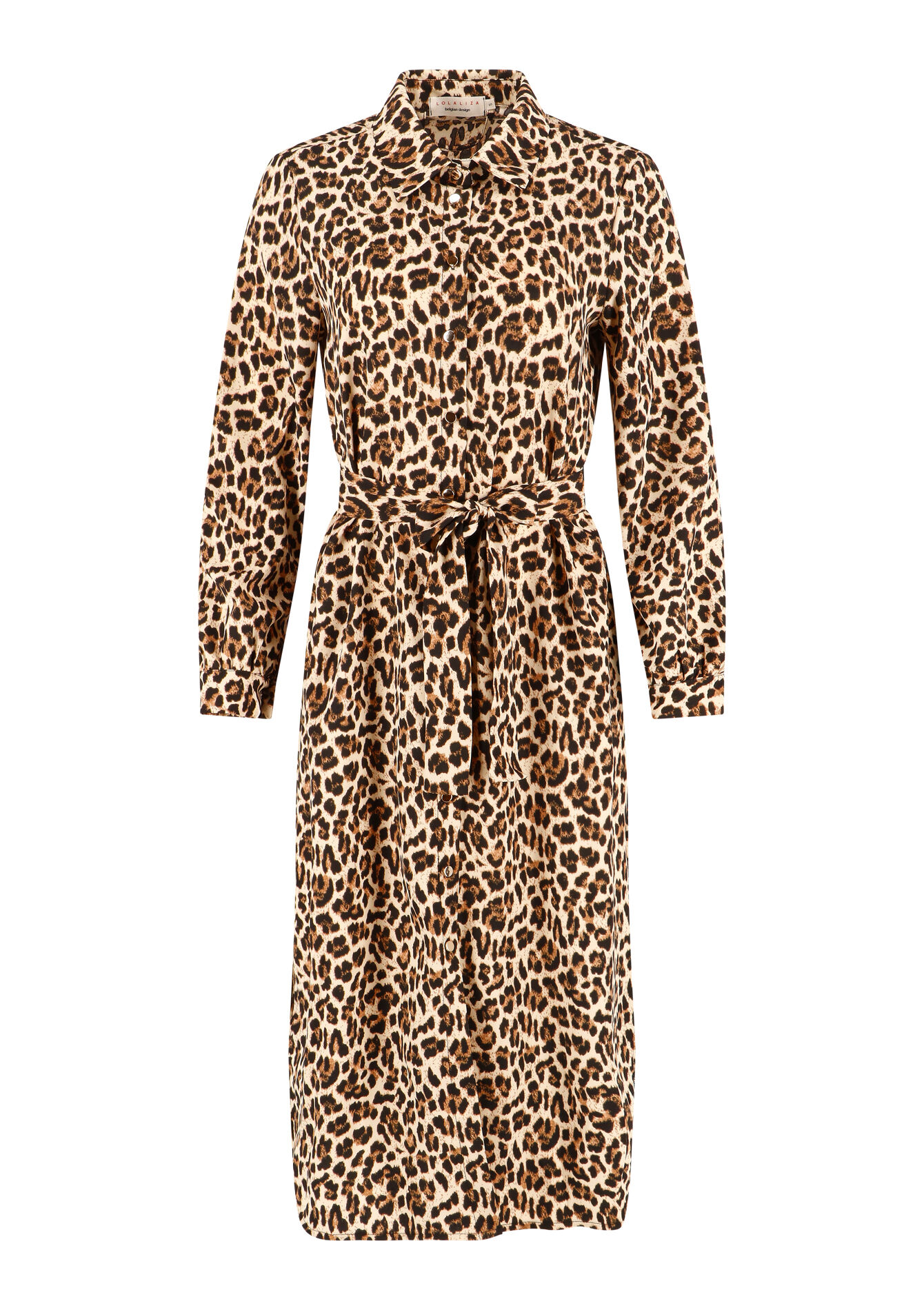 Robe-chemise à imprimé léopard - BEIGE COFFEE - 08103384_2561