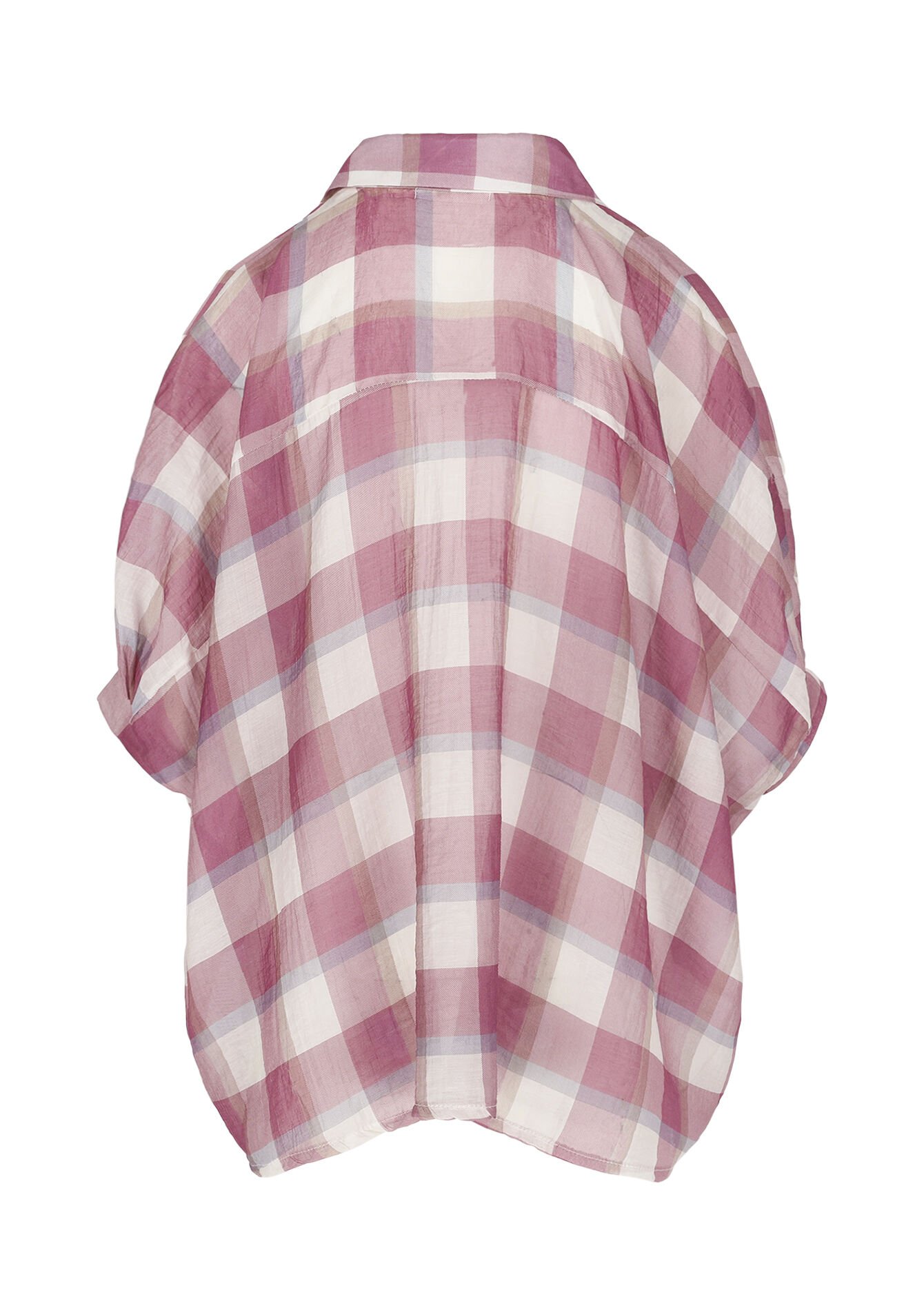 Losvallend geruit overhemd - RED FRAMBOISE - 05703074_1496