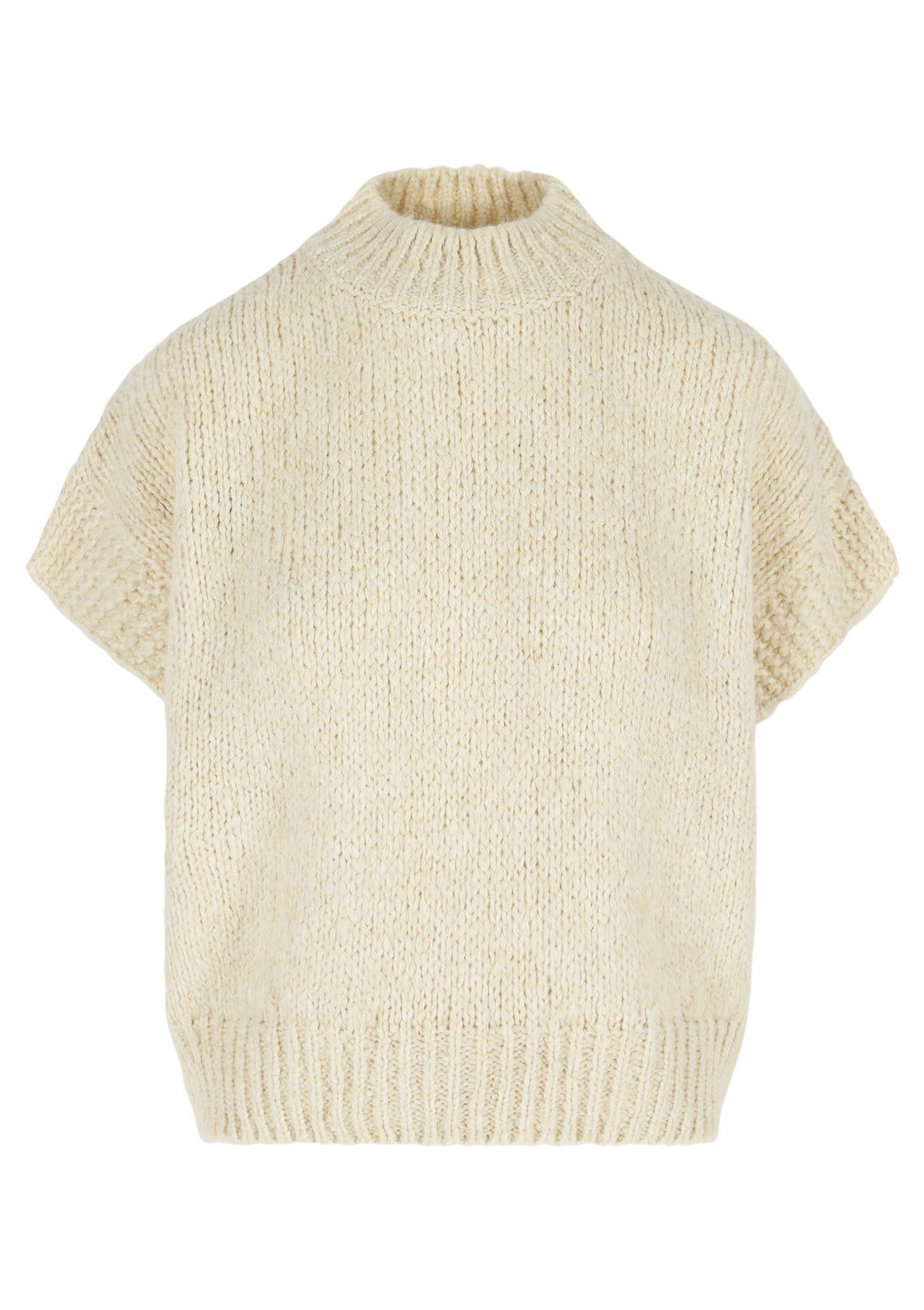 Sleeveless sweater, Sleeveless sweater - VANILLA WHITE - 04006868_1013