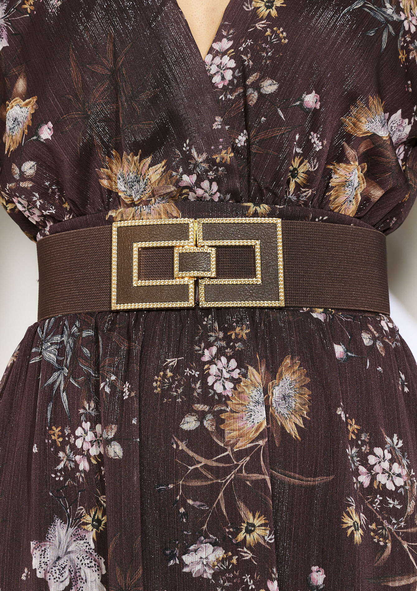 Ceinture géométrique, Ceinture géométrique - BROWN DARK CHOCOLATE - 14001890_3720