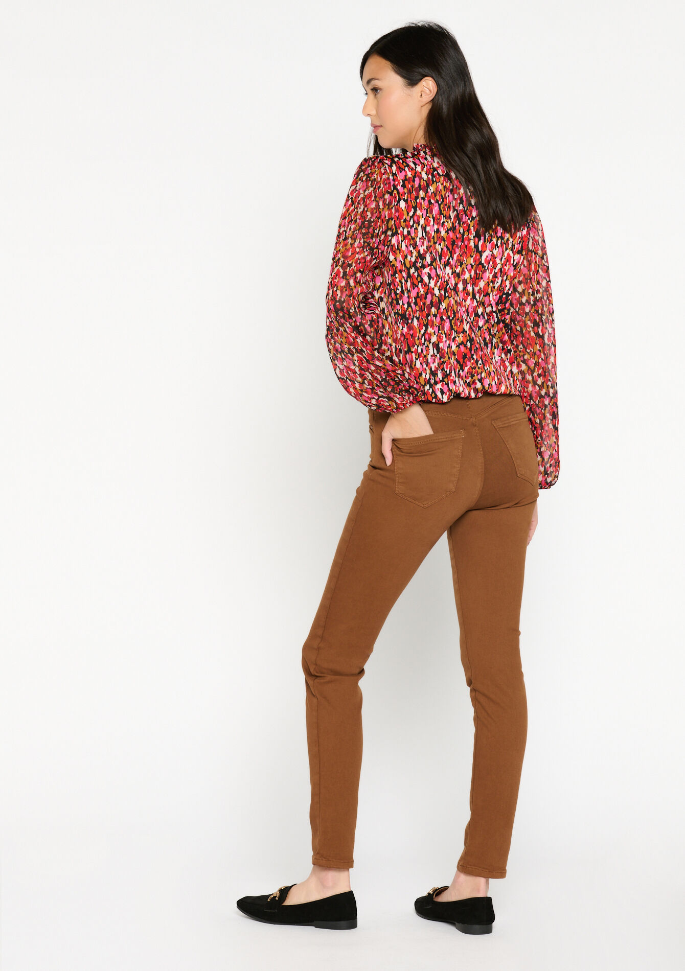 Multiple size slim broek - CARAMEL - 06004420_1953