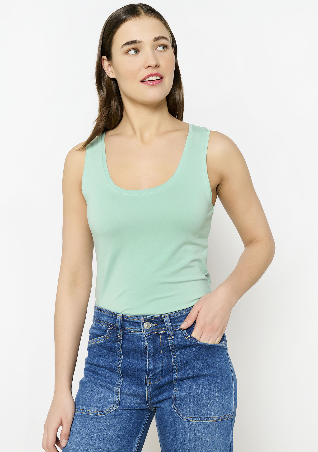 Basic top, Basic top - MINT GREEN - 02200453_1723