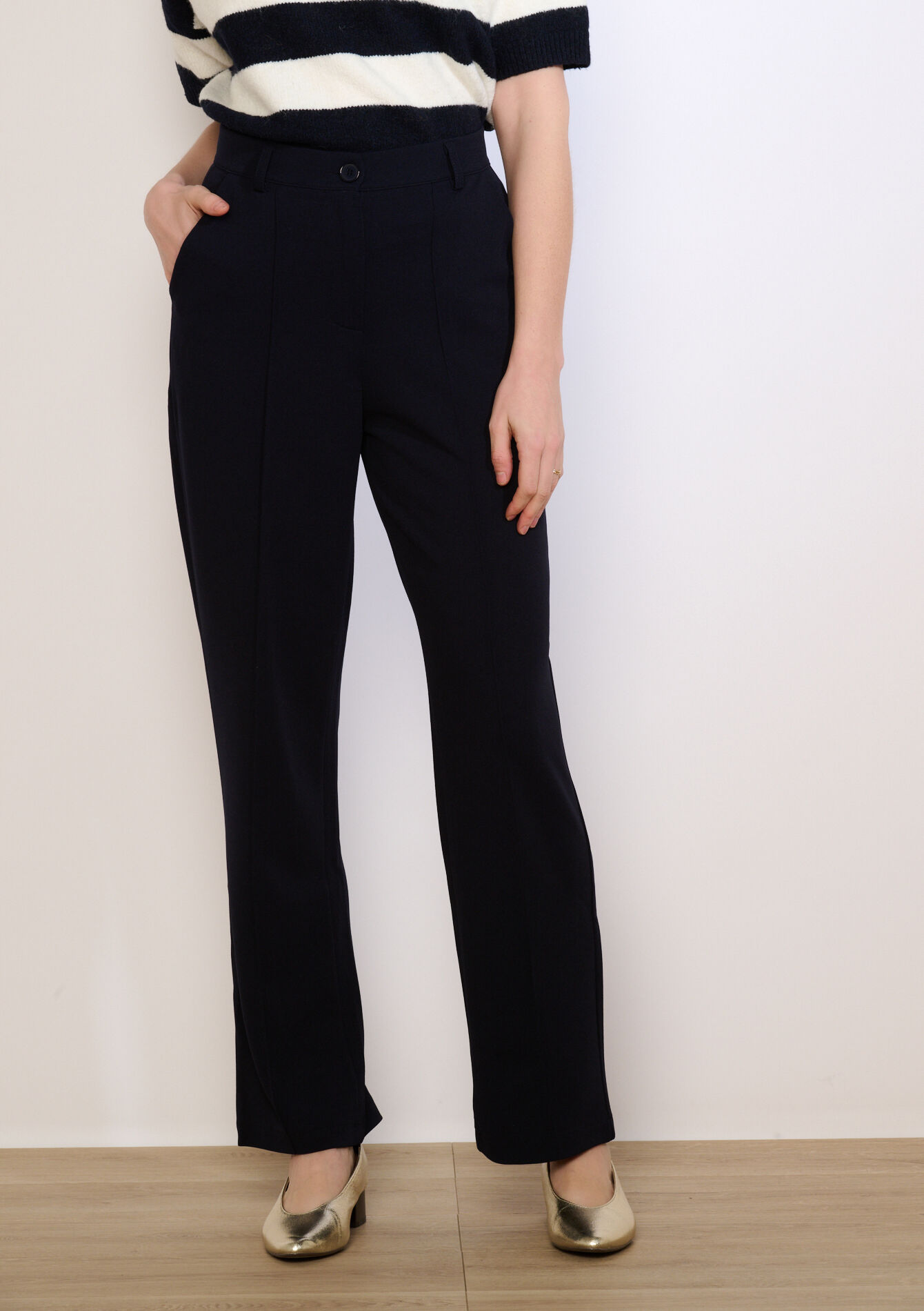 Rechte elegante broek - NAVY BASIC - 06100788_2723