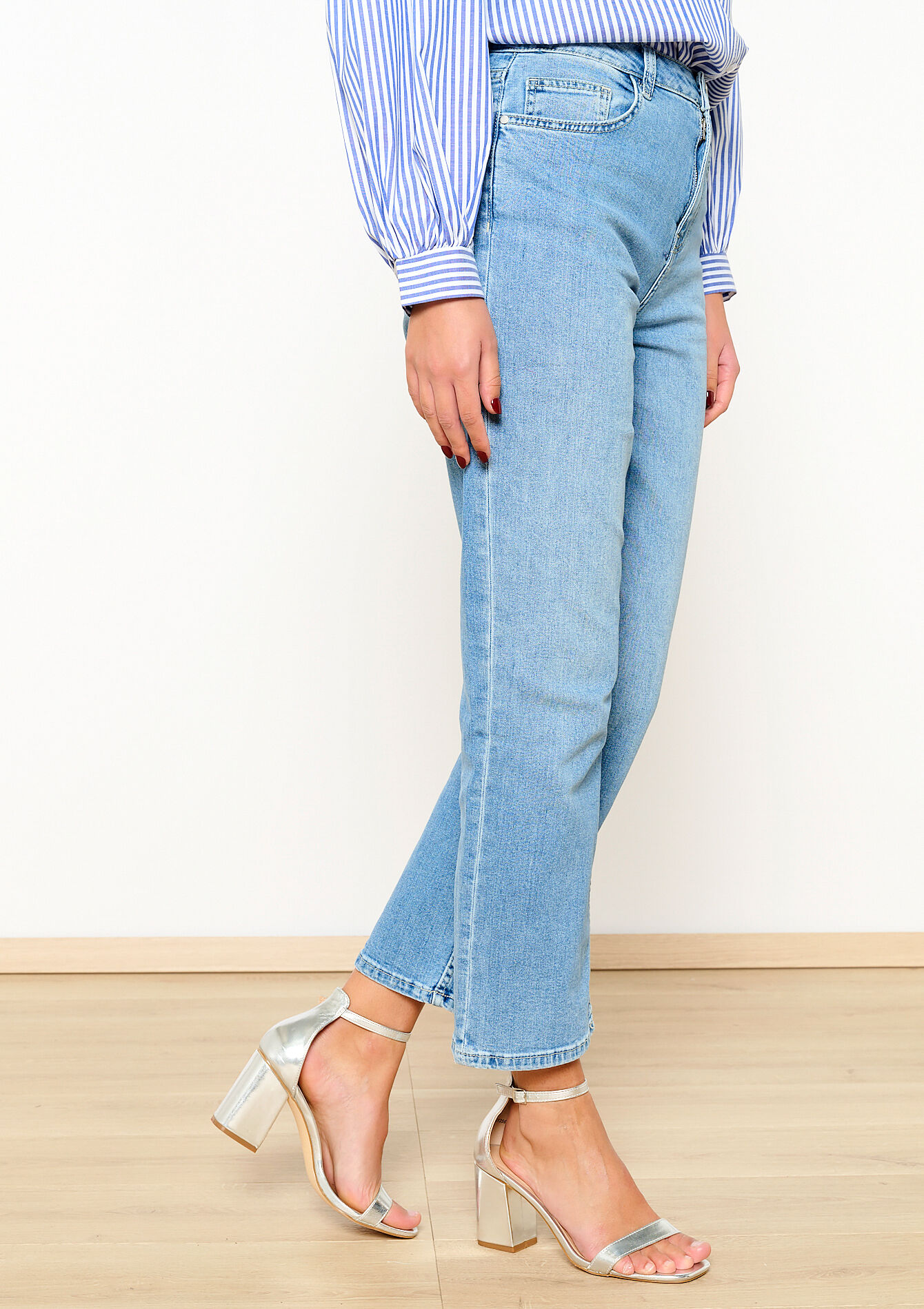 Rechte jeans, Rechte jeans - BLUE BLEACHED - 22000497_0502