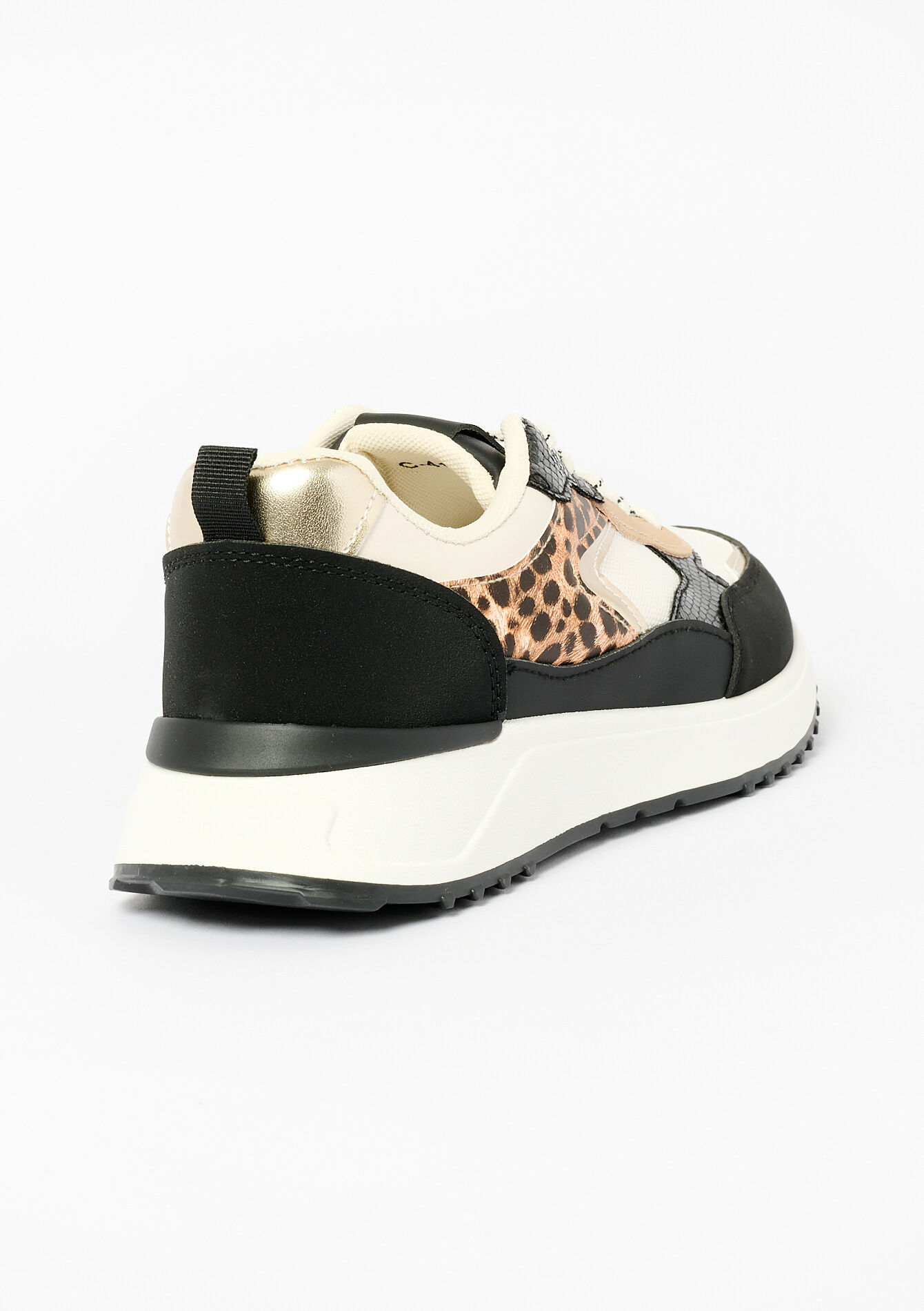 Trainers with thick soles, Trainers with thick soles - BLACK - 13000764_1119