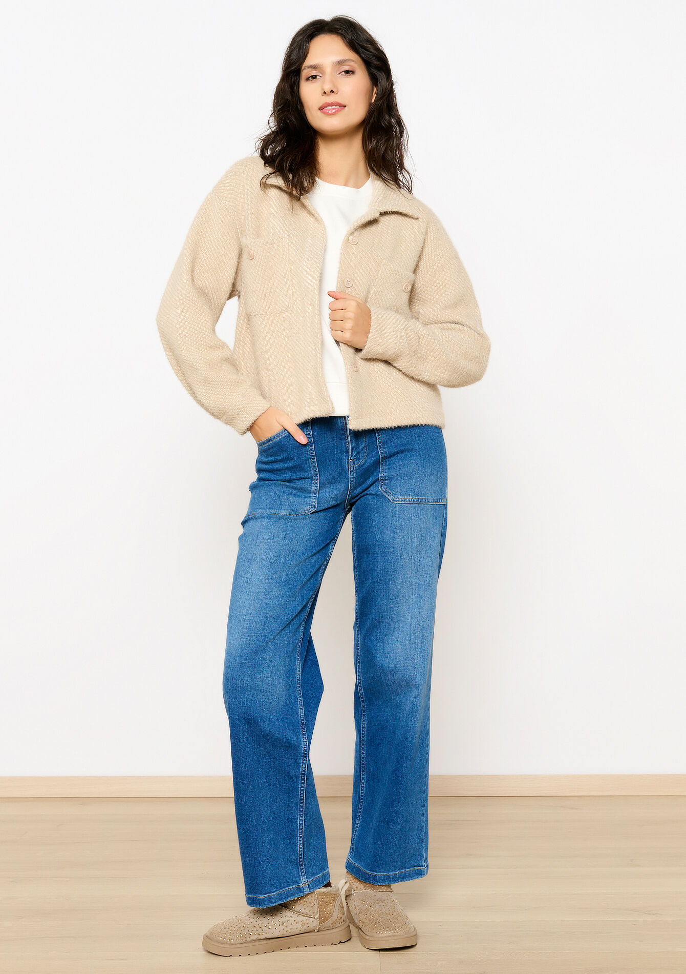 Soft jacket - BEIGE SAND - 09101002_1940