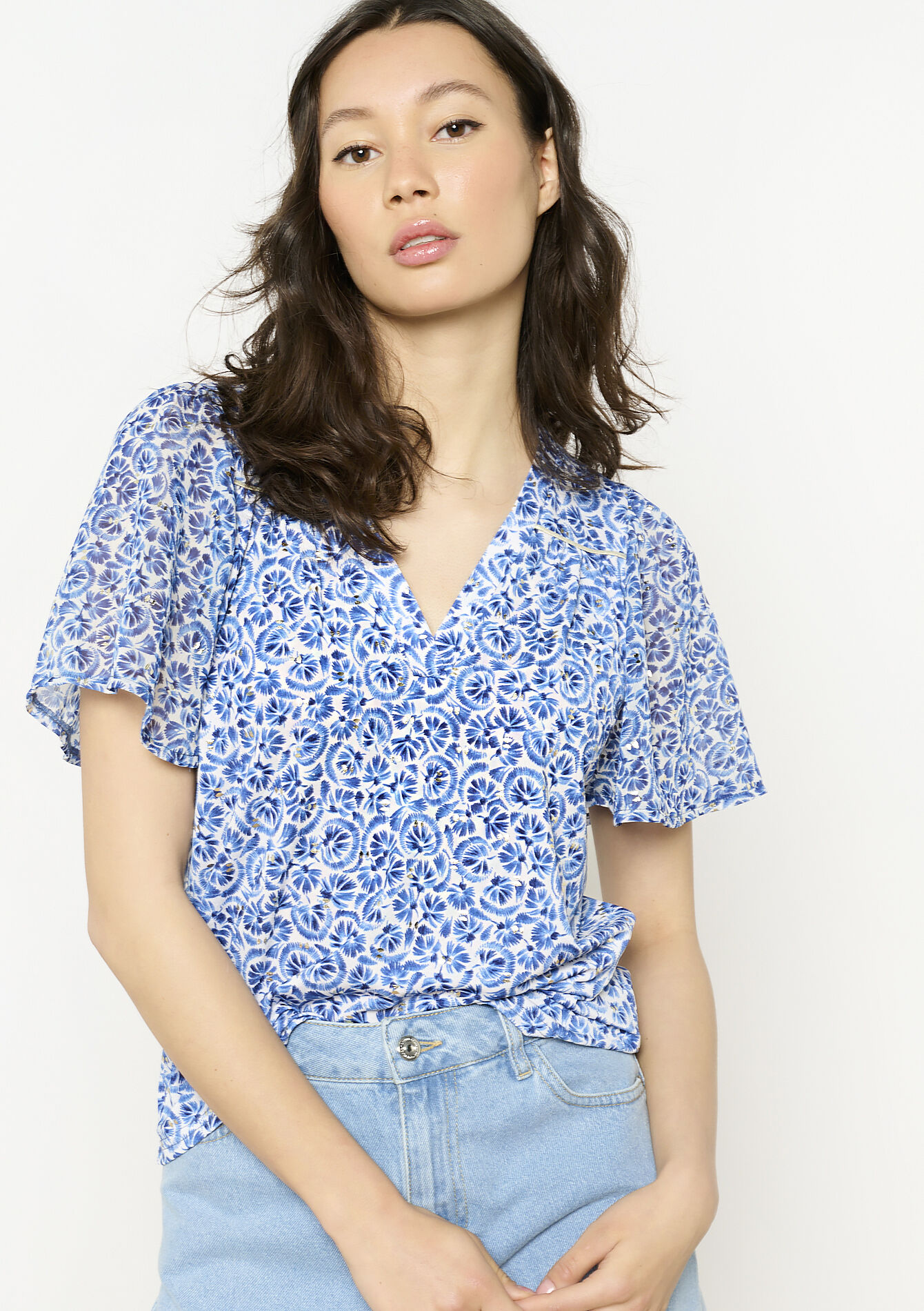 T-shirt met paisley print, T-shirt met paisley print - OFFWHITE - 02301748
