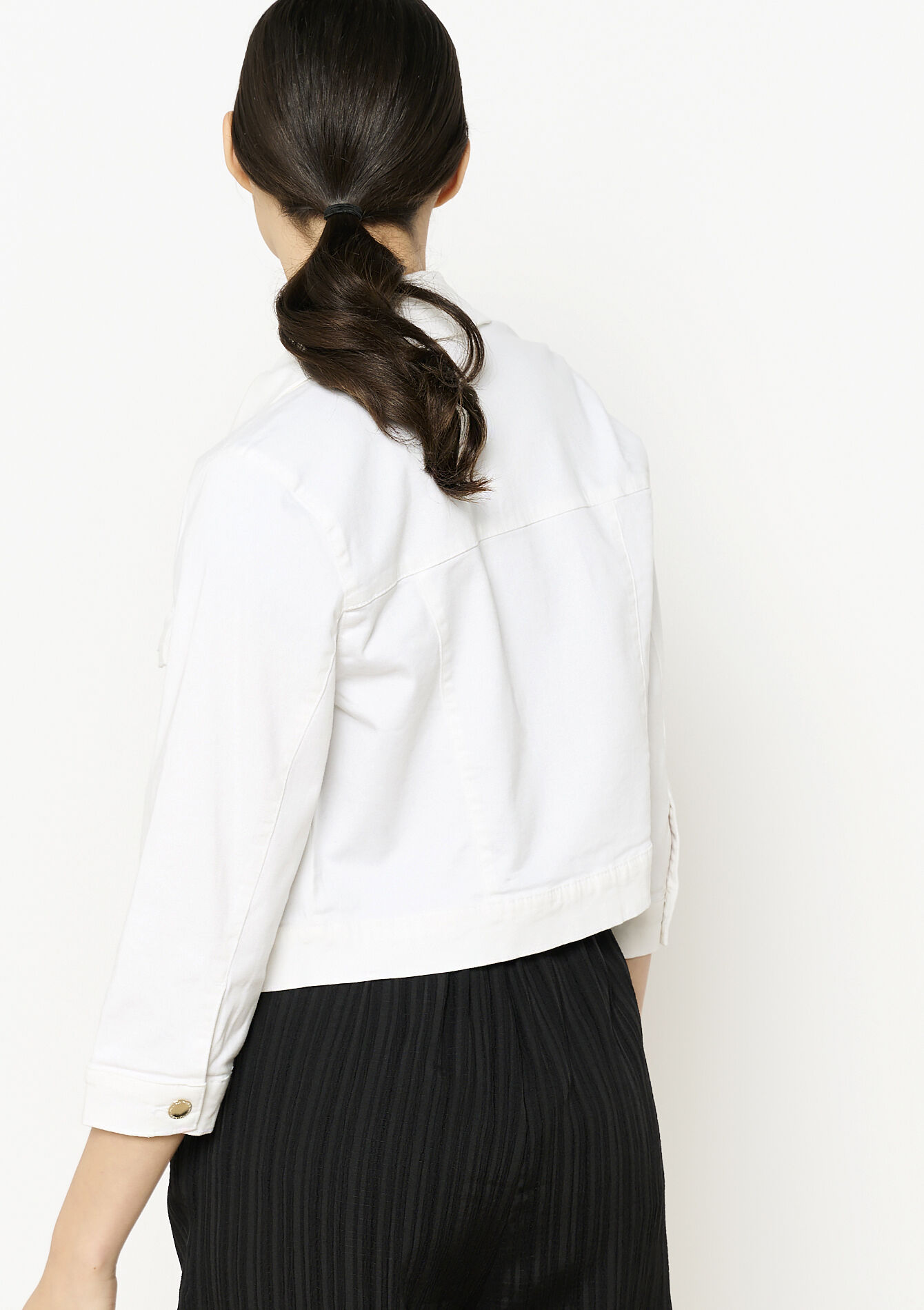 Kort twill jasje, Kort twill jasje - OPTICAL WHITE - 09100985_1019