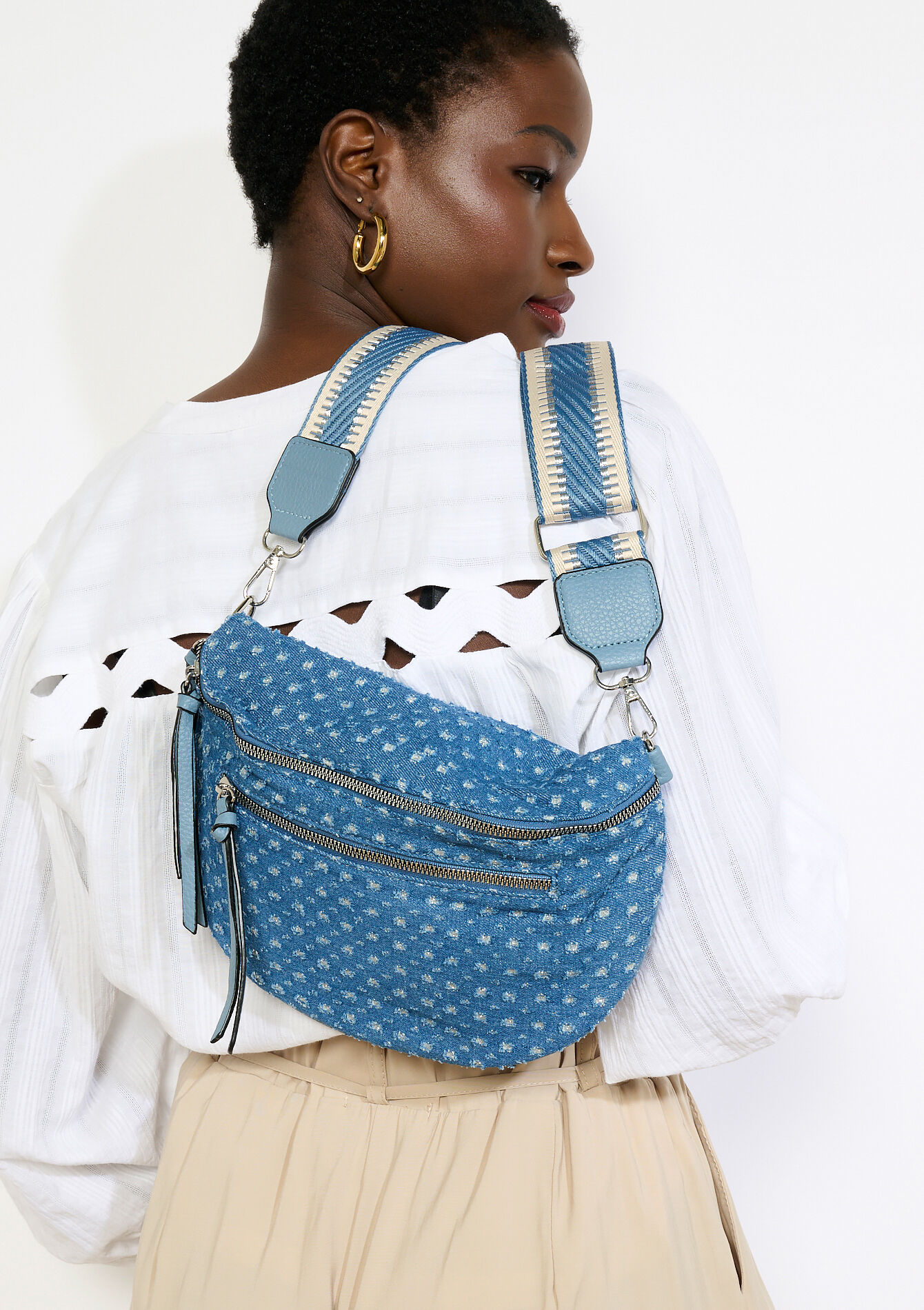 Sac banane effet denim - BLUE DENIM - 14001986_1638