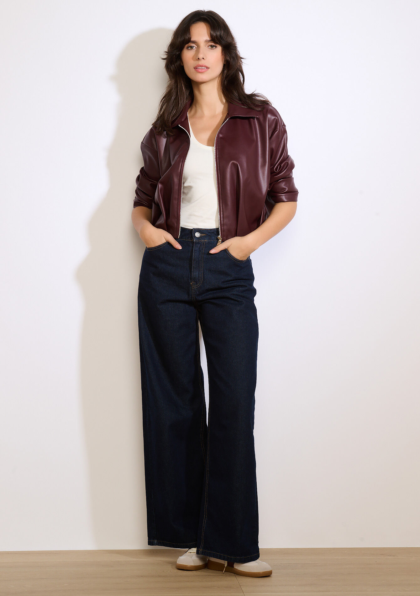 Imitatieleren bomberjack, Imitatieleren bomberjack - BORDEAUX WINE - 09101138_5514