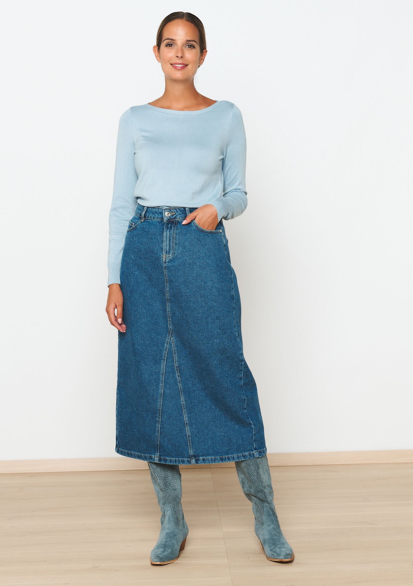 Trui met boothals, Trui met boothals - BLUE PASTEL - 04006456_3003