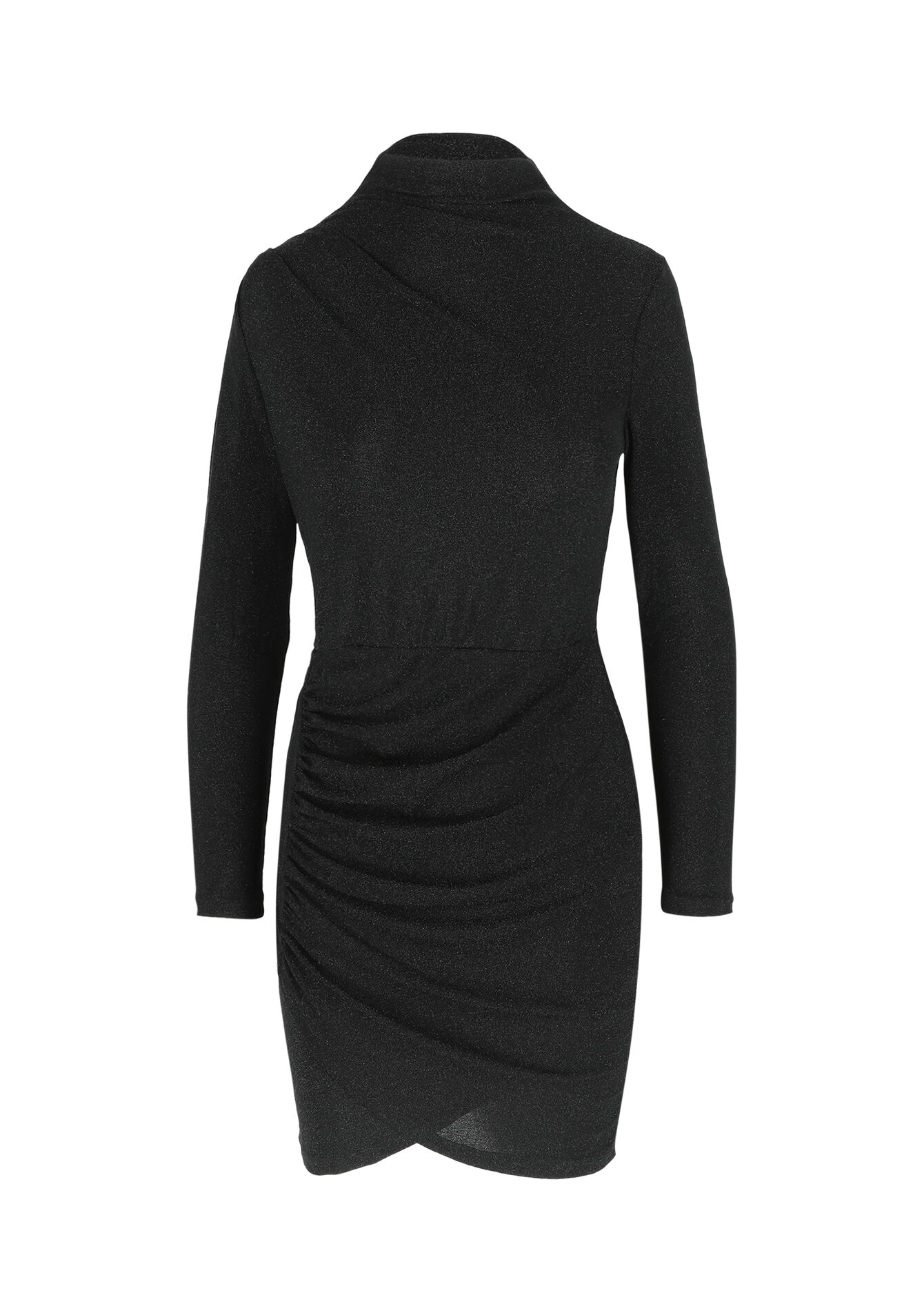 Draped dress with lurex, Draped dress with lurex - BLACK - 08103926