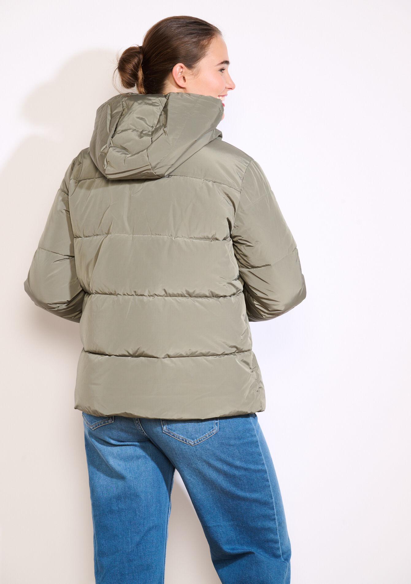 Doudoune courte matelassée - KHAKI FADED - 23000736_4326